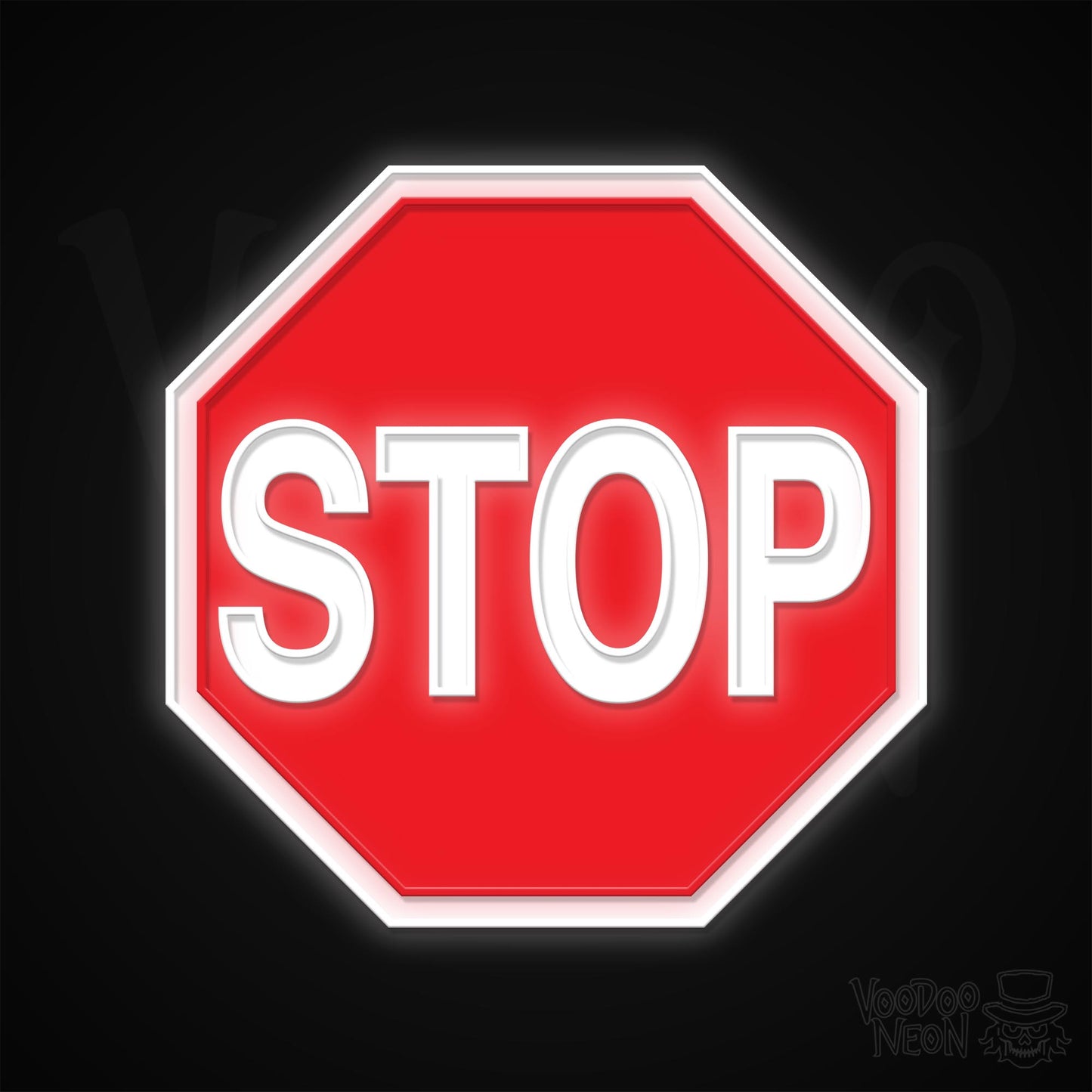 Stop Neon Sign - Multi-Color - Blackwall