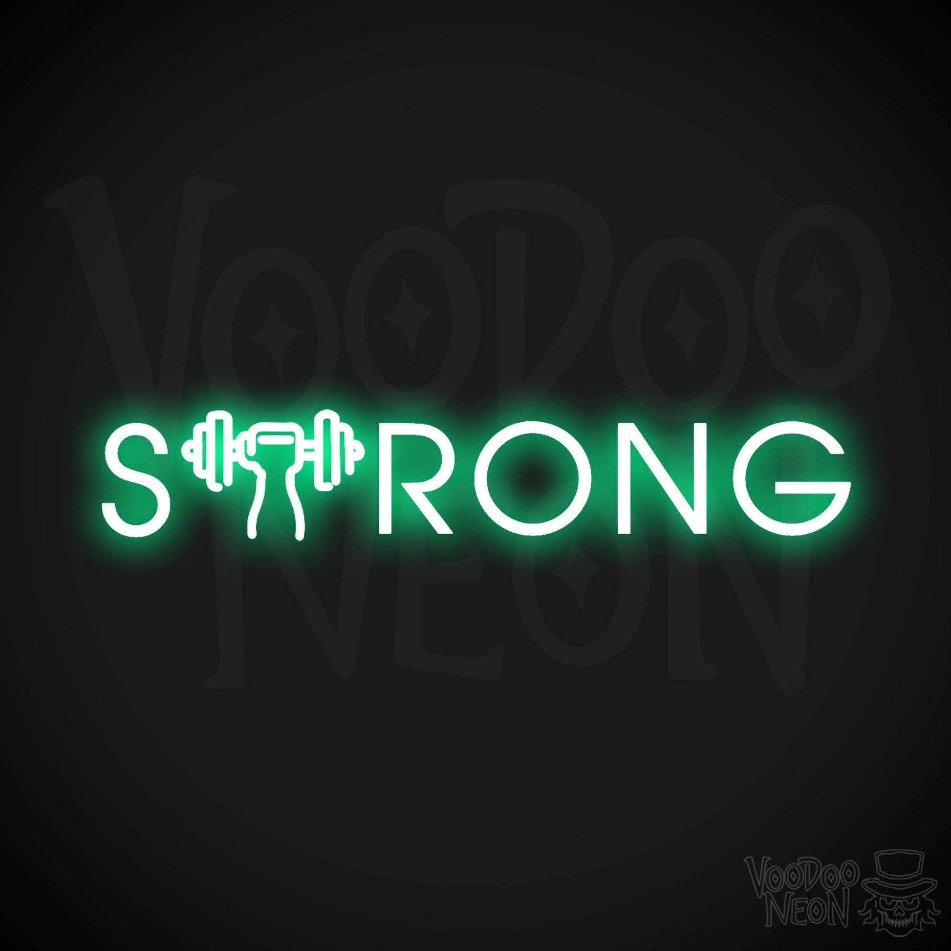 Strong Neon Sign - Neon Strong Sign - Gym Sign - Color Green