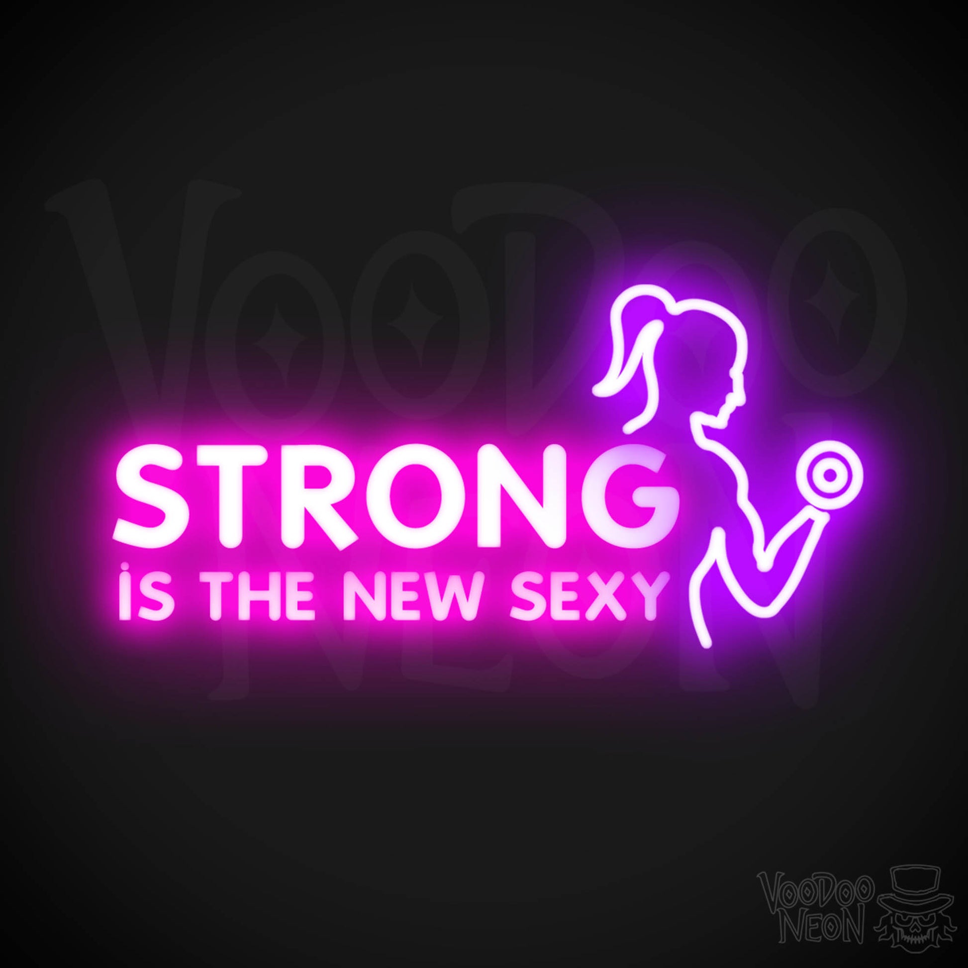 Strong Is The New Sexy Neon Sign - Neon Strong Is The New Sexy Sign - Color Multi-Color