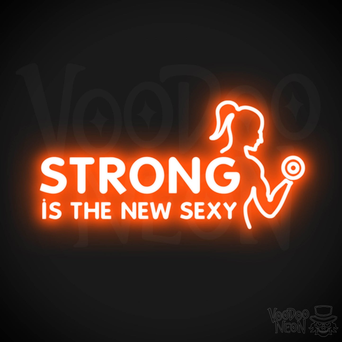 Strong Is The New Sexy Neon Sign - Neon Strong Is The New Sexy Sign - Color Orange
