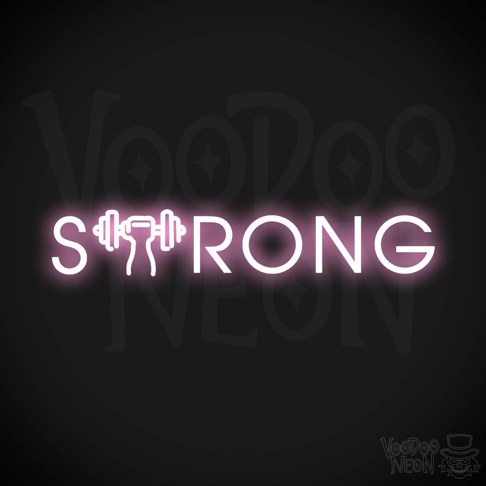 Strong Neon Sign - Neon Strong Sign - Gym Sign - Color Light Pink