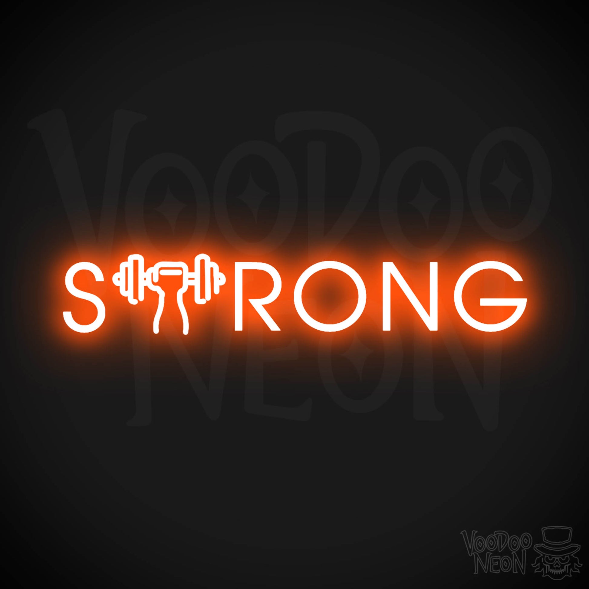 Strong Neon Sign - Neon Strong Sign - Gym Sign - Color Orange