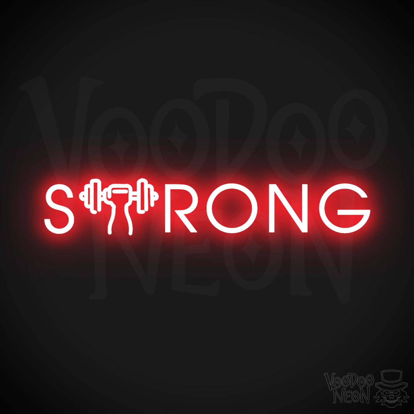 Strong Neon Sign - Neon Strong Sign - Gym Sign - Color Red