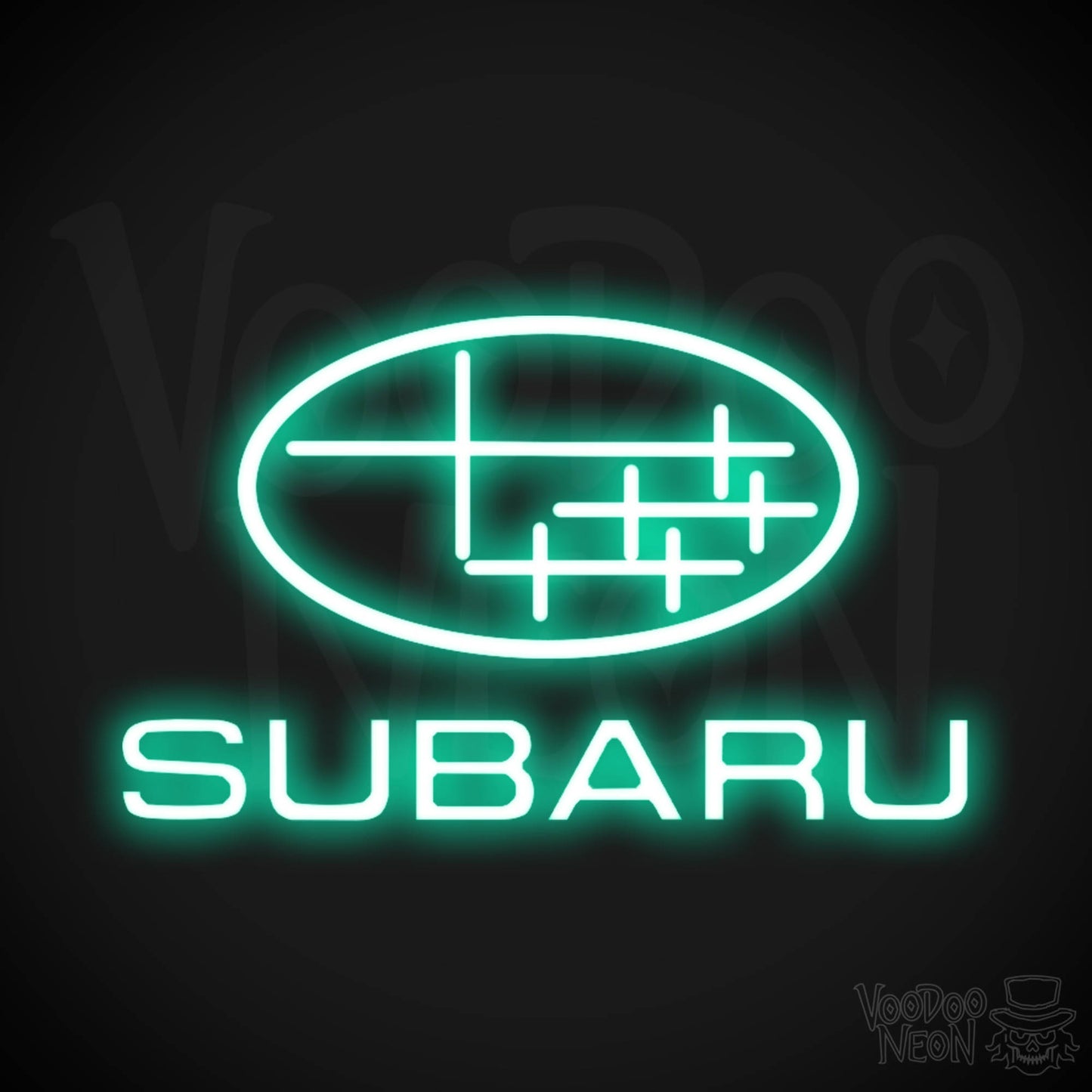 Subaru Neon Sign - Subaru Sign - Subaru Decor - Wall Art - Color Light Green