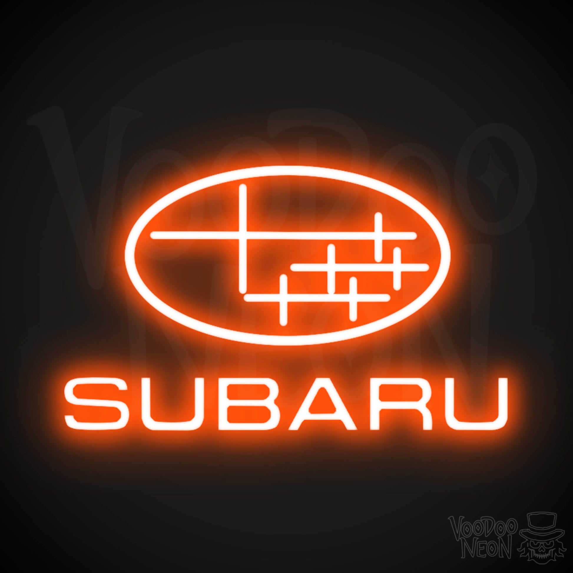 Subaru Neon Sign - Subaru Sign - Subaru Decor - Wall Art - Color Orange