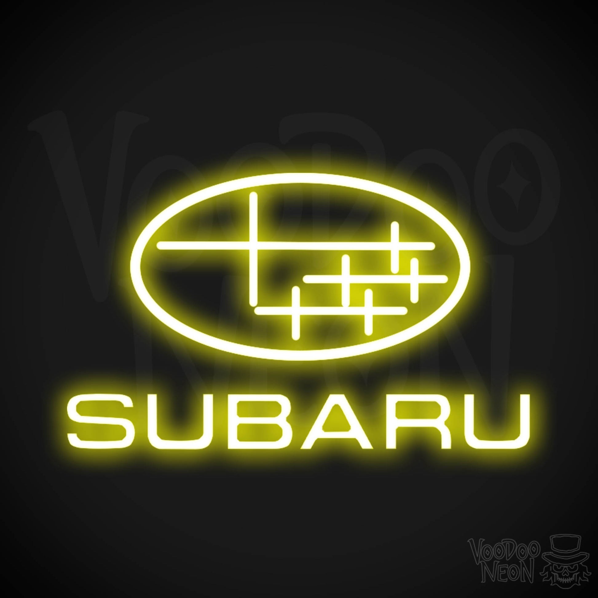 Subaru Neon Sign - Subaru Sign - Subaru Decor - Wall Art - Color Yellow
