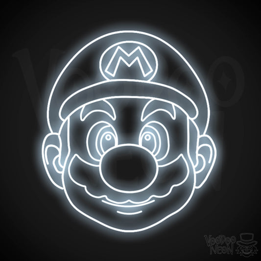 Mario Neon Sign - Mario Sign - Mario Wall Art - LED Neon Wall Art - Color Cool White