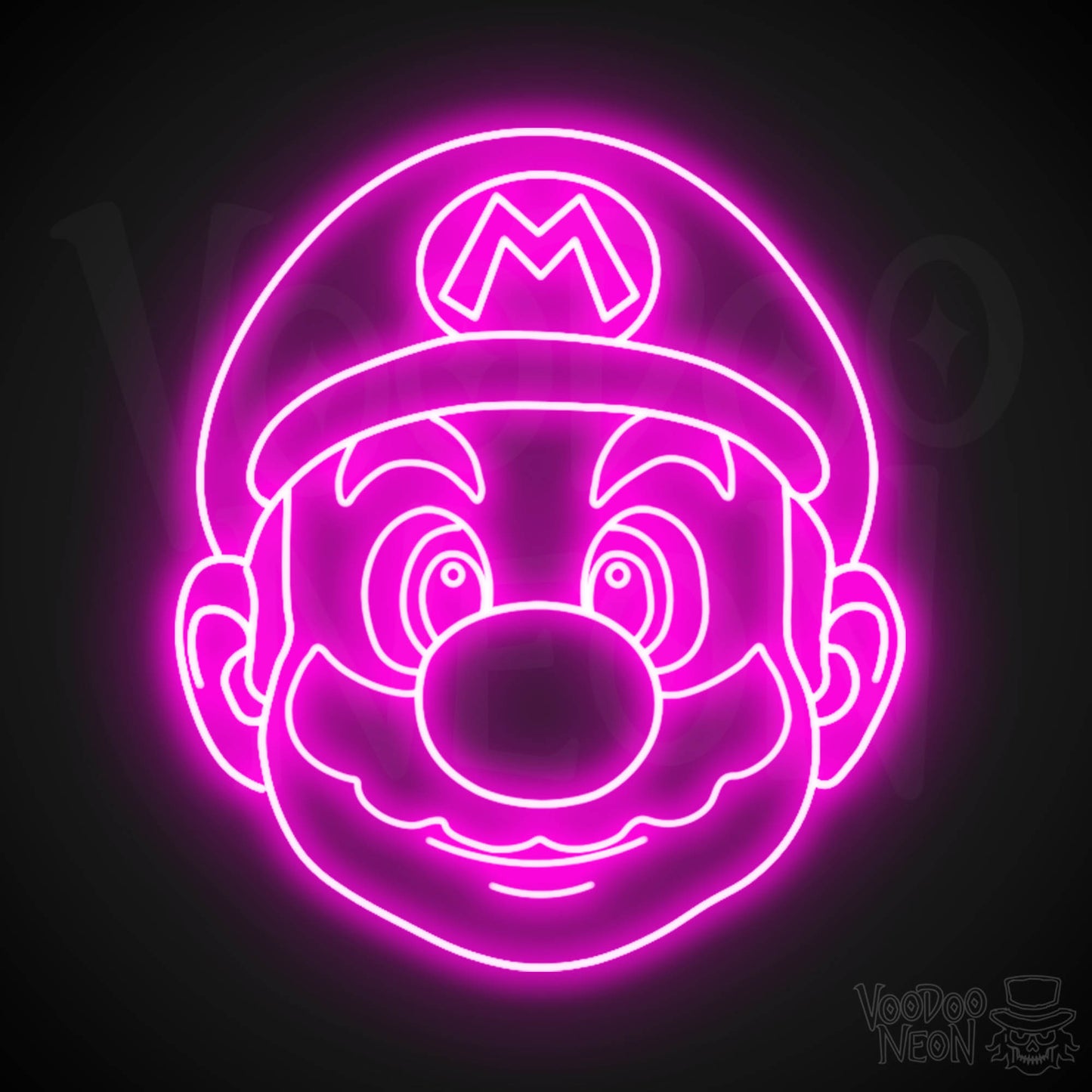 Mario Neon Sign - Mario Sign - Mario Wall Art - LED Neon Wall Art - Color Pink