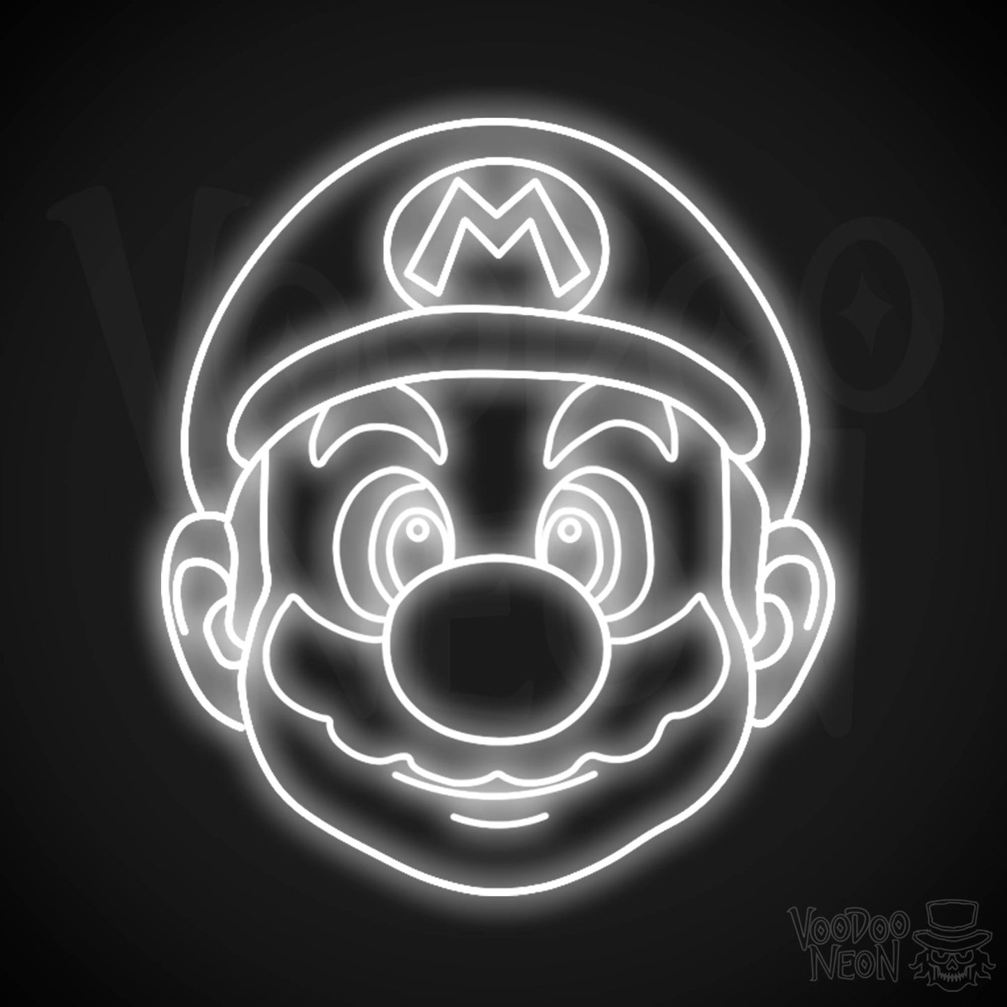 Mario Neon Sign - Mario Sign - Mario Wall Art - LED Neon Wall Art - Color White