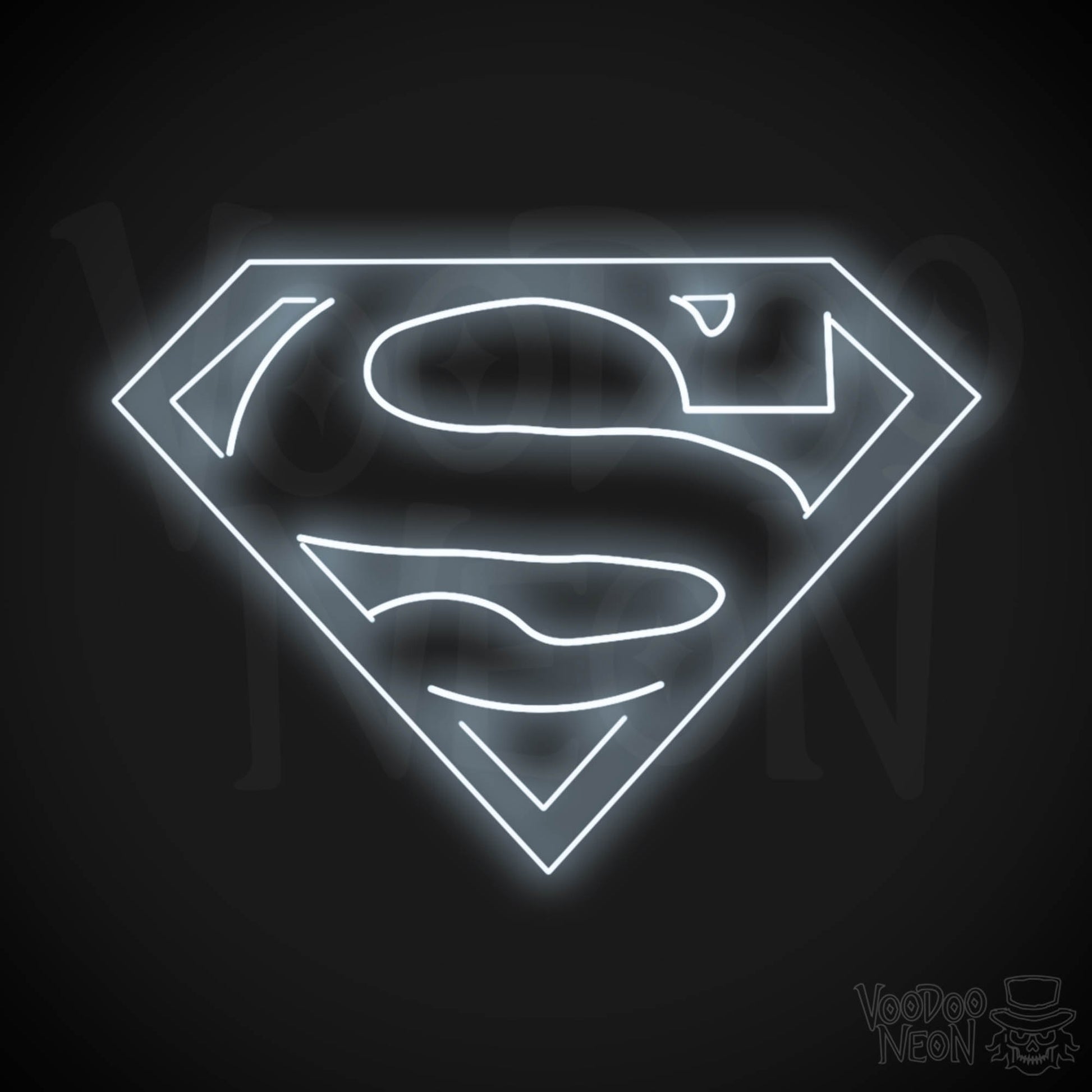 Neon Superman Sign - Superman Neon Sign - LED Wall Art - Color Cool White