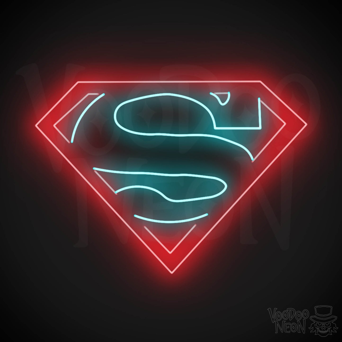 Neon Superman Sign - Superman Neon Sign - LED Wall Art - Color Multi-Color