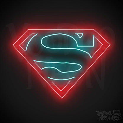Neon Superman Sign - Superman Neon Sign - LED Wall Art - Color Multi-Color