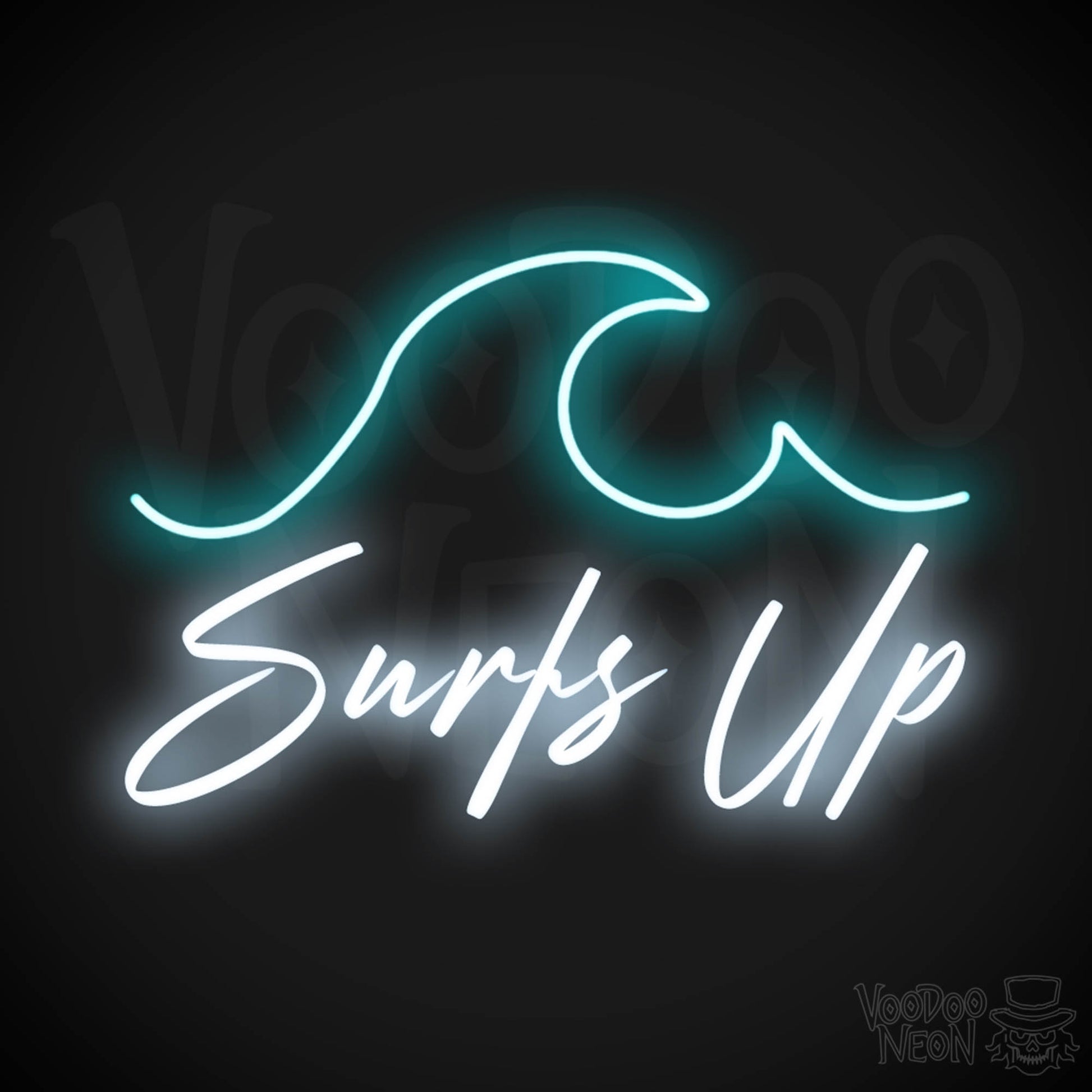 Surfs Up Neon Sign - Neon Surfs Up Wall Art - Neon Surf Sign - Color Multi-Color