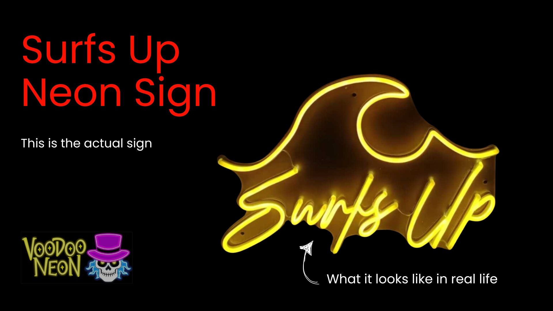 Surfs Up - Actual Neon Sign