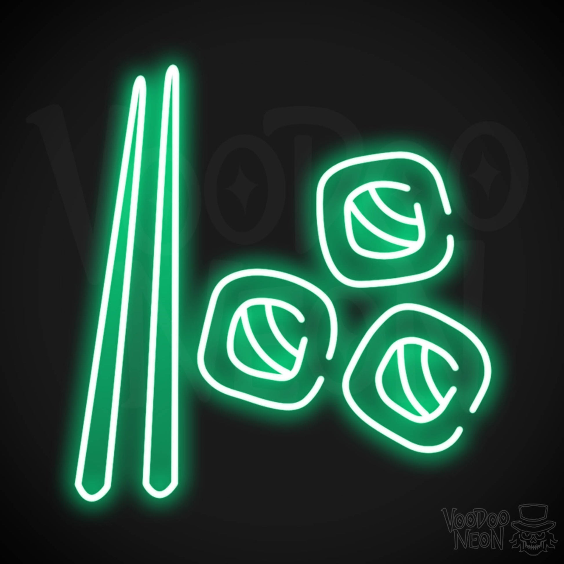 Sushi Neon Sign - Neon Sushi Sign - Color Green