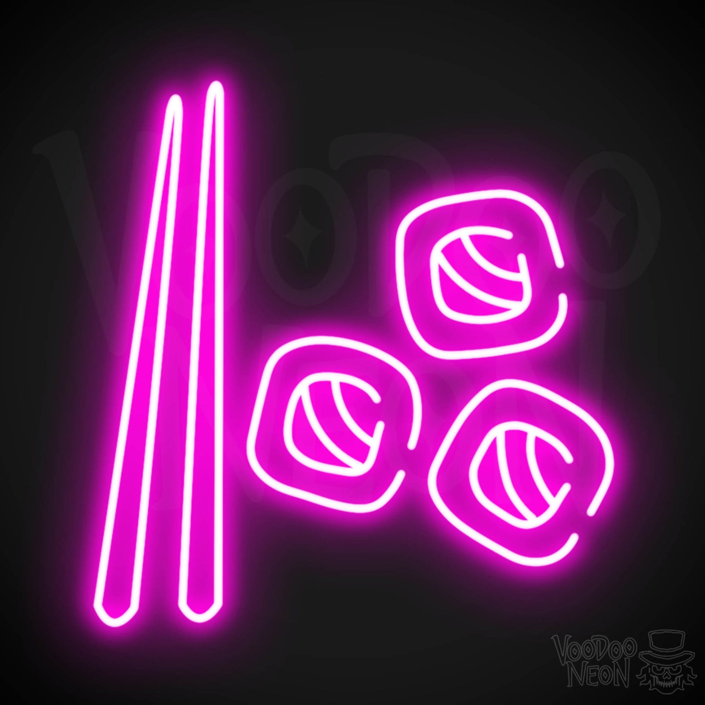 Sushi Neon Sign - Neon Sushi Sign - Color Pink