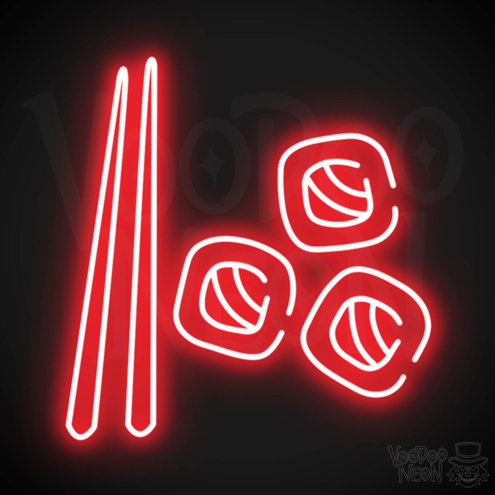 Sushi Neon Sign - Neon Sushi Sign - Color Red