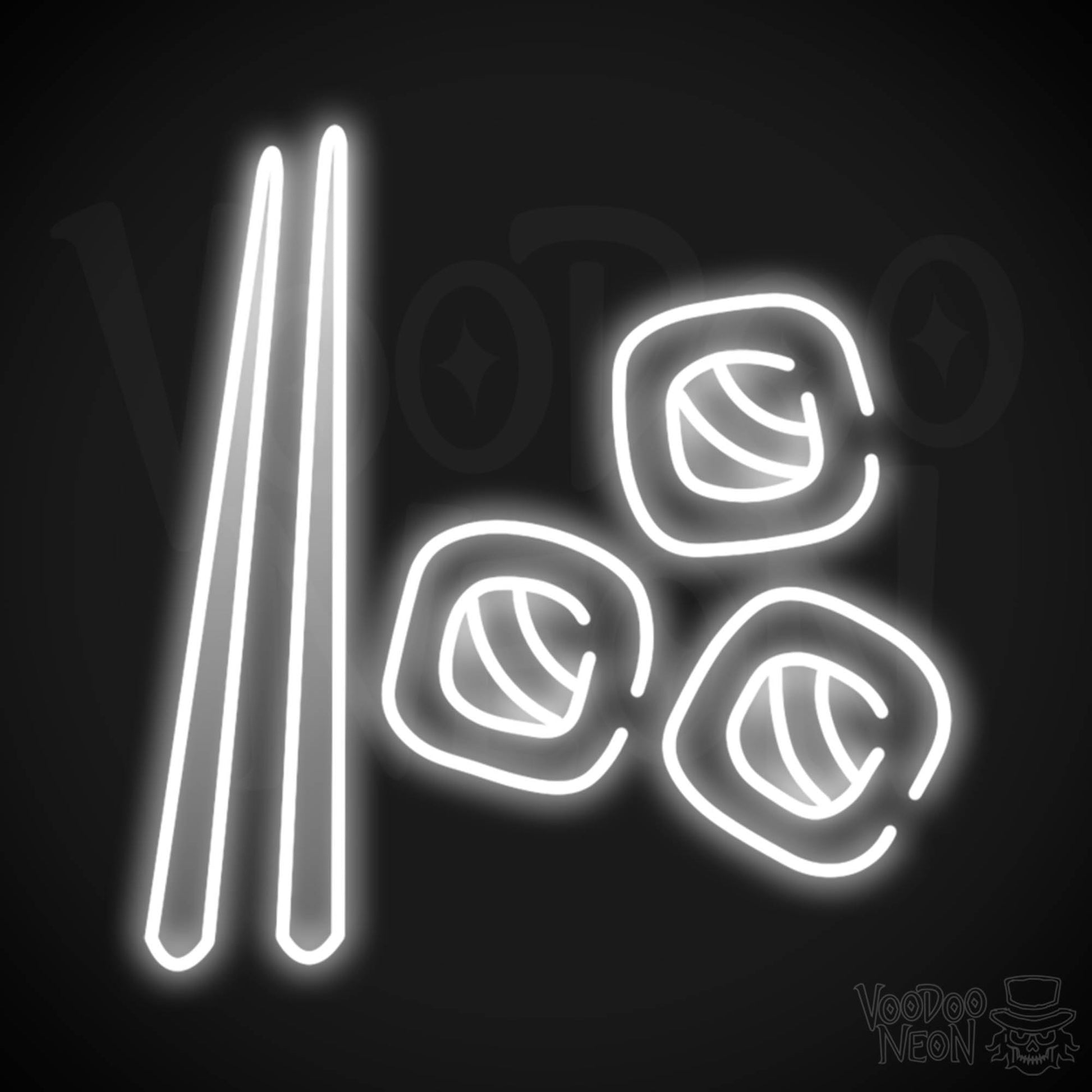 Sushi Neon Sign - Neon Sushi Sign - Color White