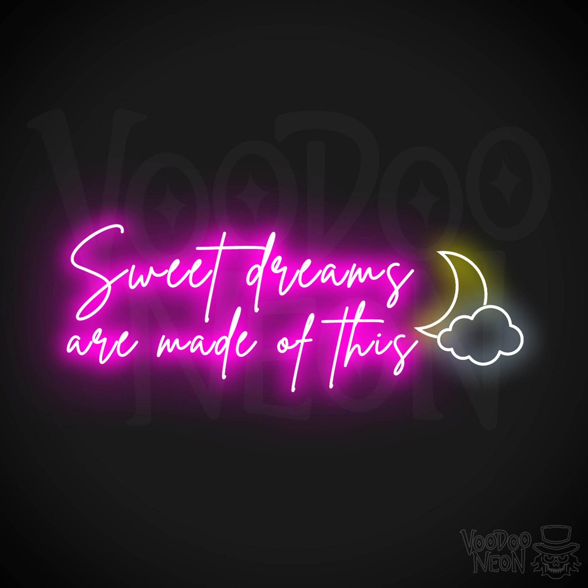 Sweet Dreams Are Made Of This Neon Sign - LED Lights Wall Art - Color Multi-Color