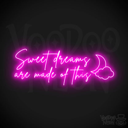 Sweet Dreams Are Made Of This Neon Sign - LED Lights Wall Art - Color Pink