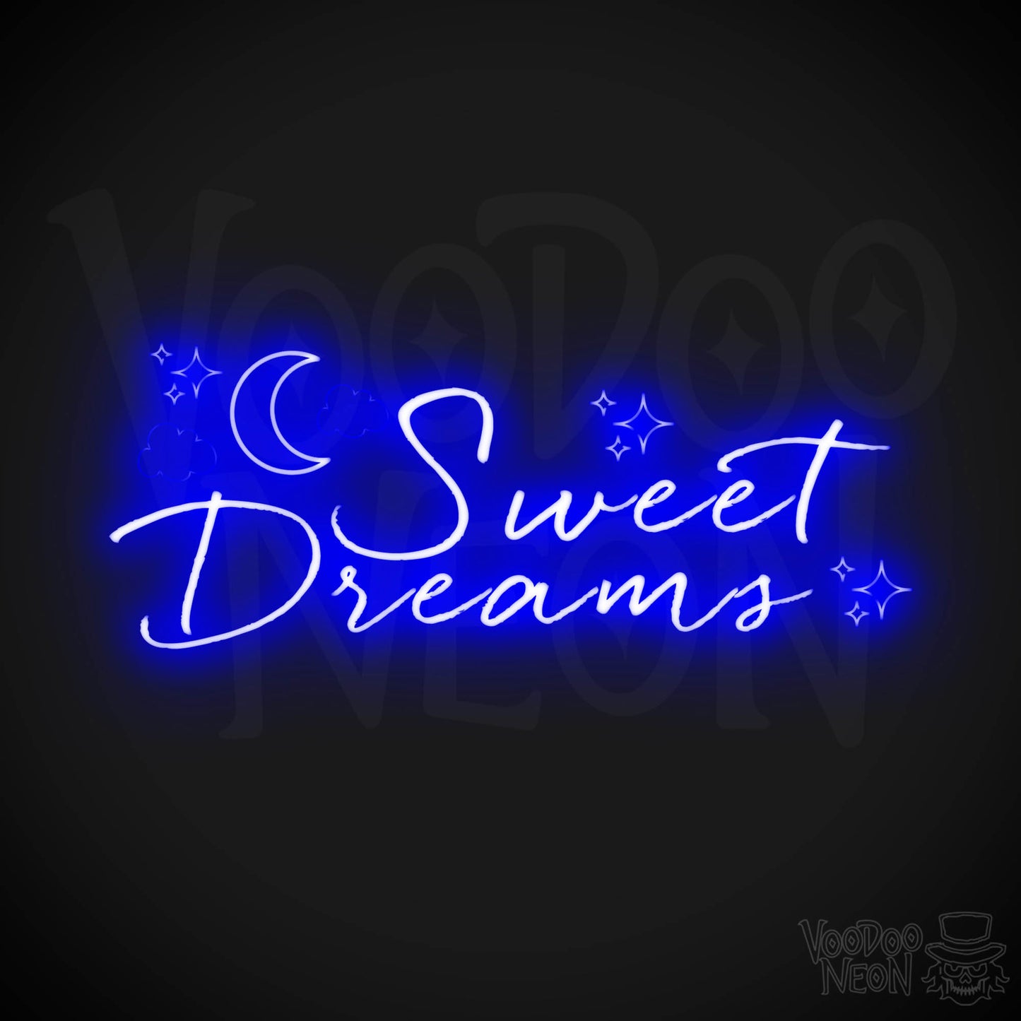 Sweet Dreams Neon Sign - Neon Sweet Dreams Wall Art - LED Sign - Color Dark Blue