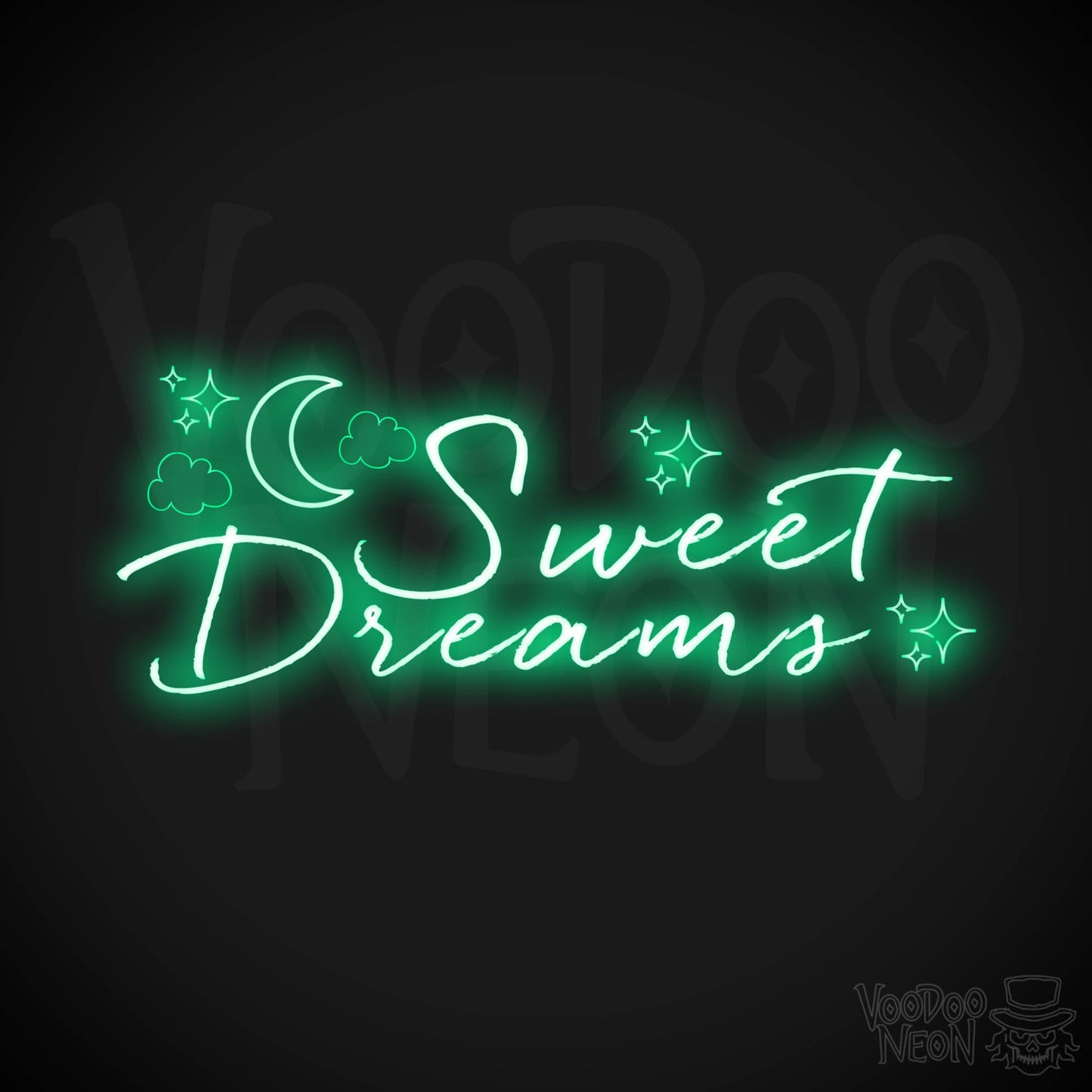 Sweet Dreams Neon Sign - Neon Sweet Dreams Wall Art - LED Sign - Color Green
