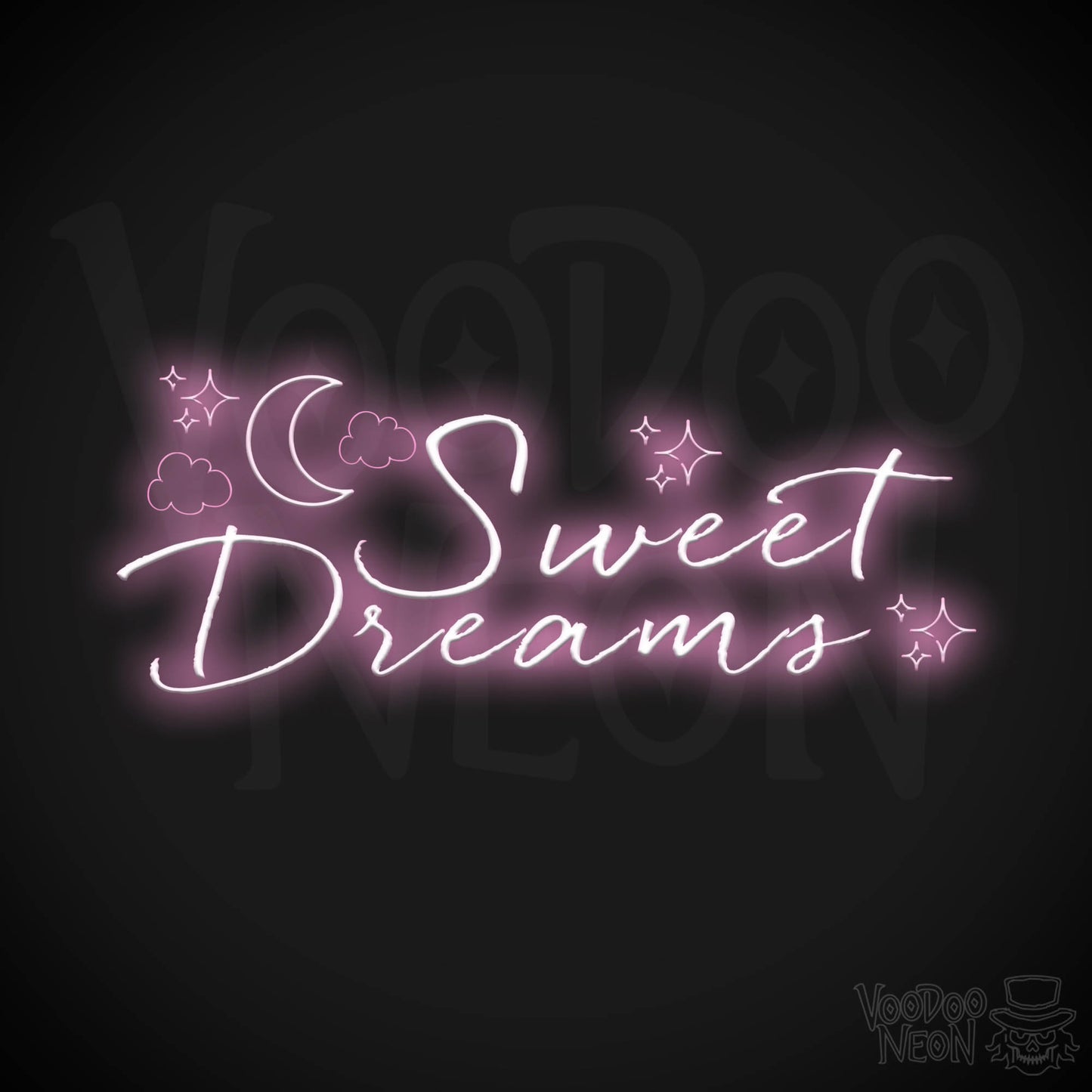 Sweet Dreams Neon Sign - Neon Sweet Dreams Wall Art - LED Sign - Color Light Pink