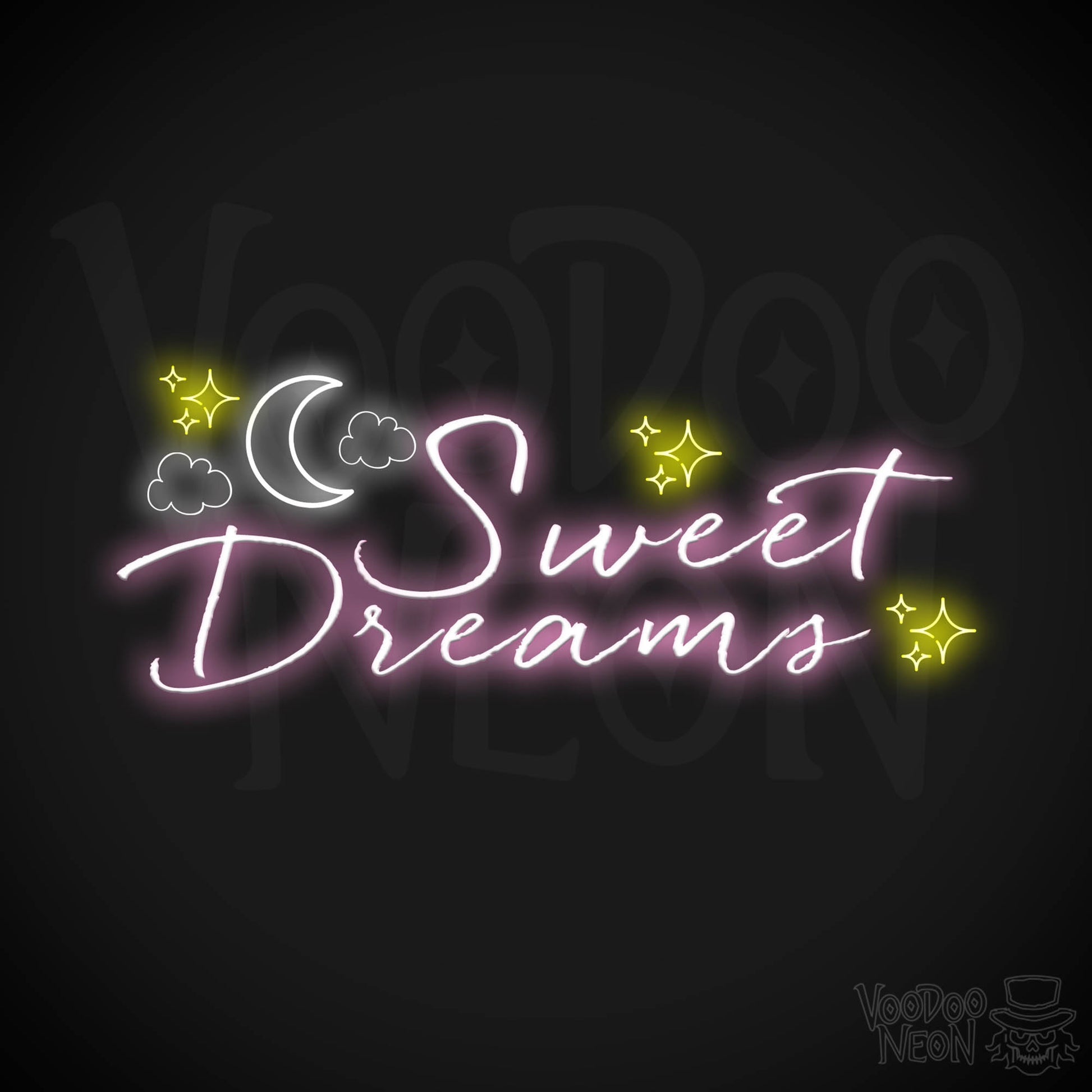 Sweet Dreams Neon Sign - Neon Sweet Dreams Wall Art - LED Sign - Color Multi-Color