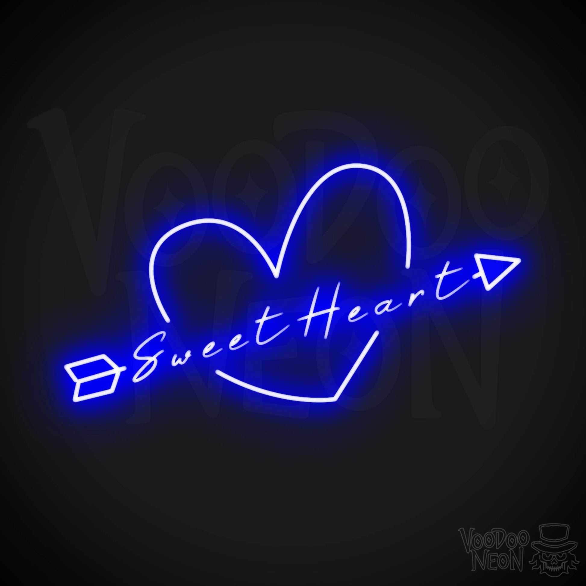 Sweet Heart Neon Sign - Neon Sweet Heart Sign - LED Sign - Color Dark Blue