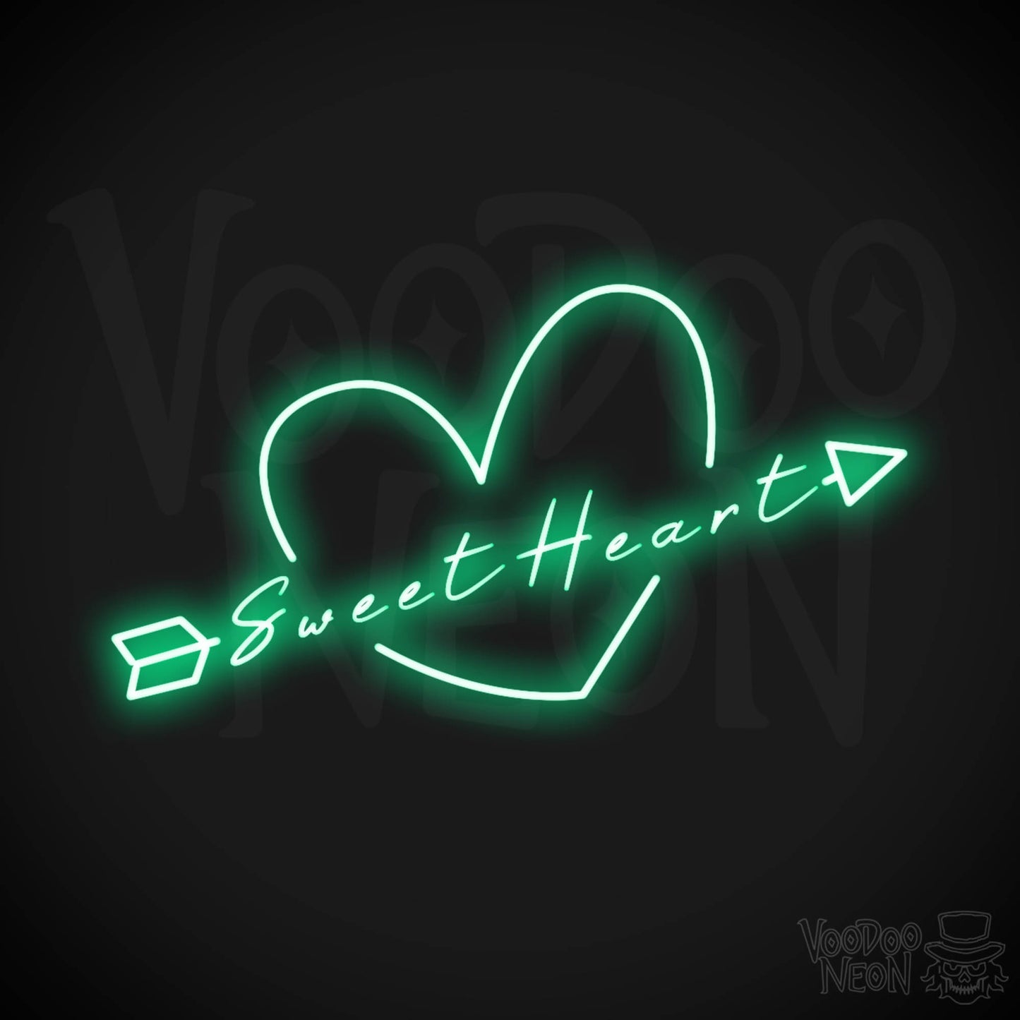 Sweet Heart Neon Sign - Neon Sweet Heart Sign - LED Sign - Color Green