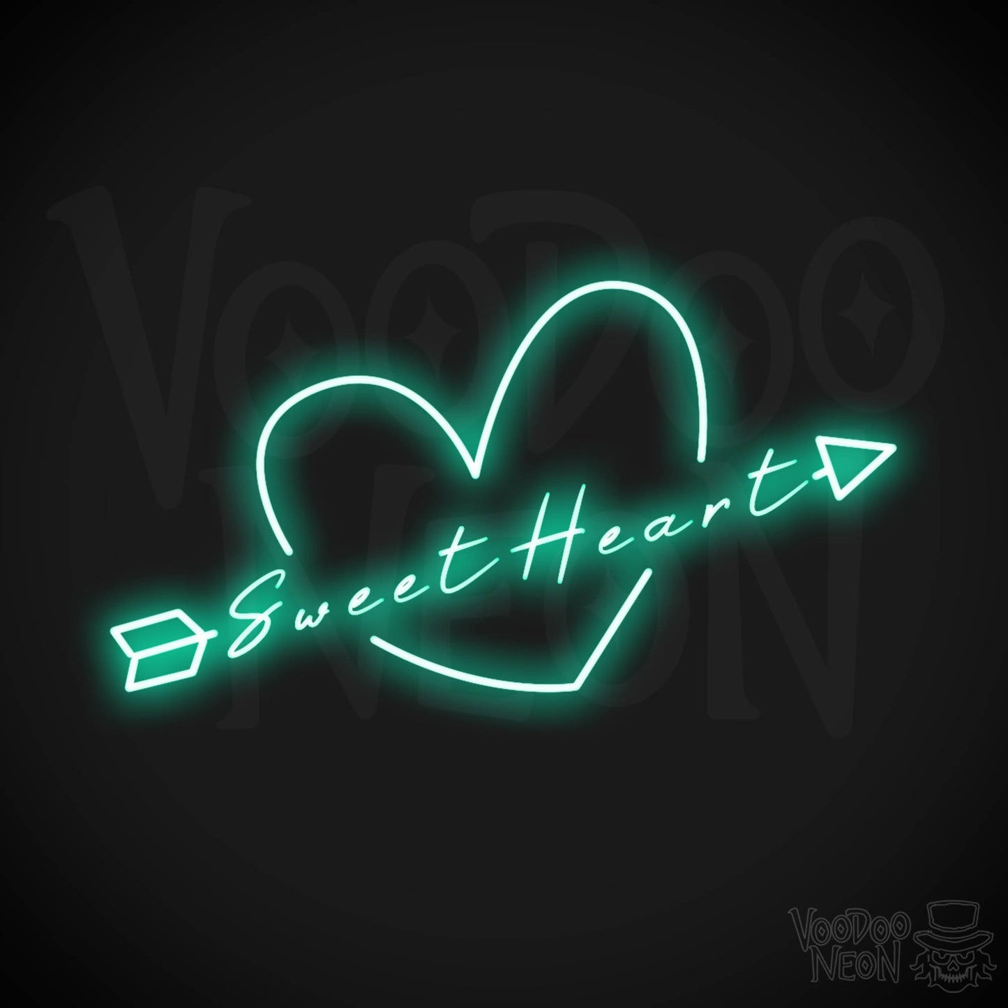 Sweet Heart Neon Sign - Neon Sweet Heart Sign - LED Sign - Color Light Green