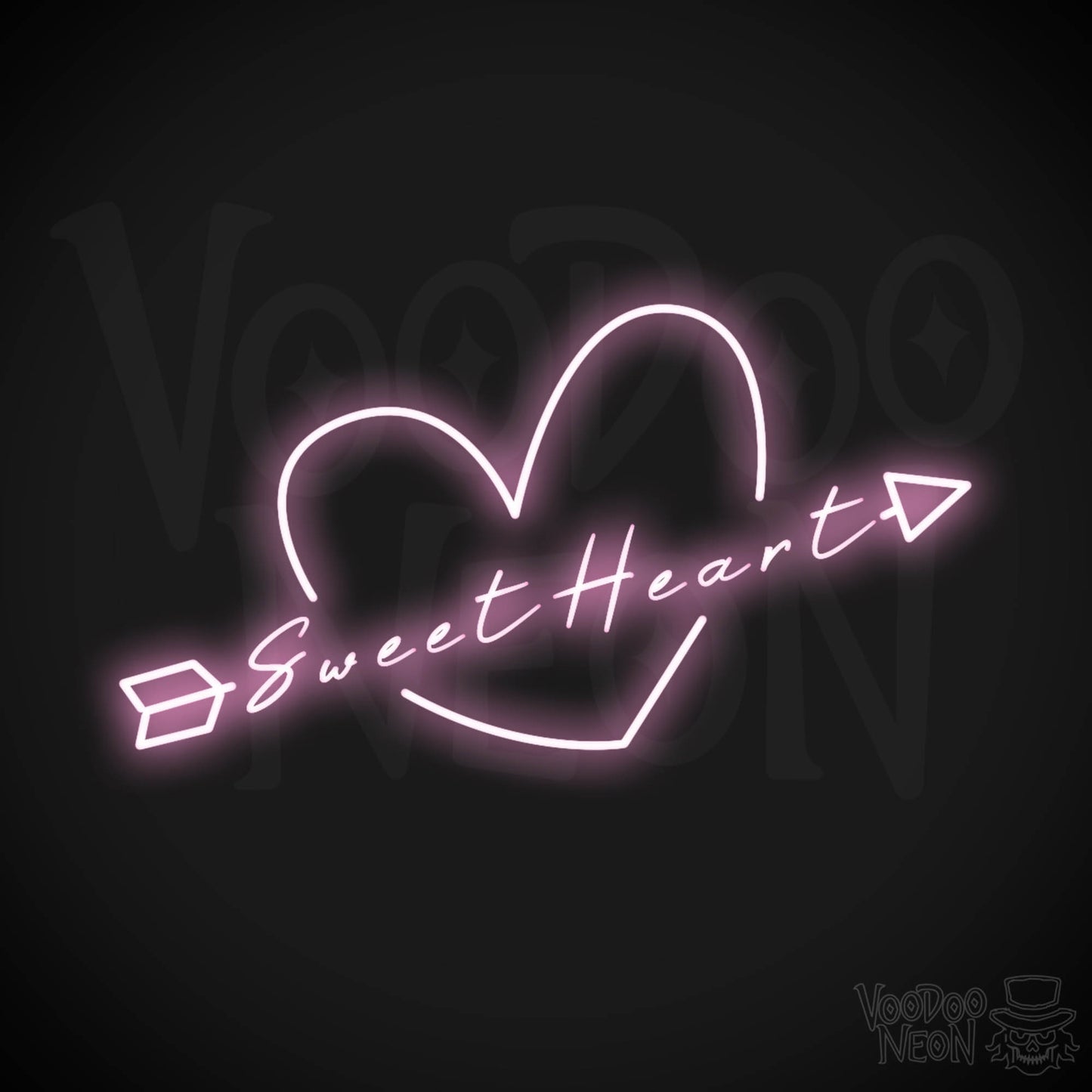 Sweet Heart Neon Sign - Neon Sweet Heart Sign - LED Sign - Color Light Pink