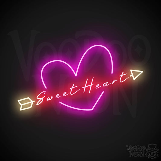 Sweet Heart Neon Sign - Neon Sweet Heart Sign - LED Sign - Color Multi-Color