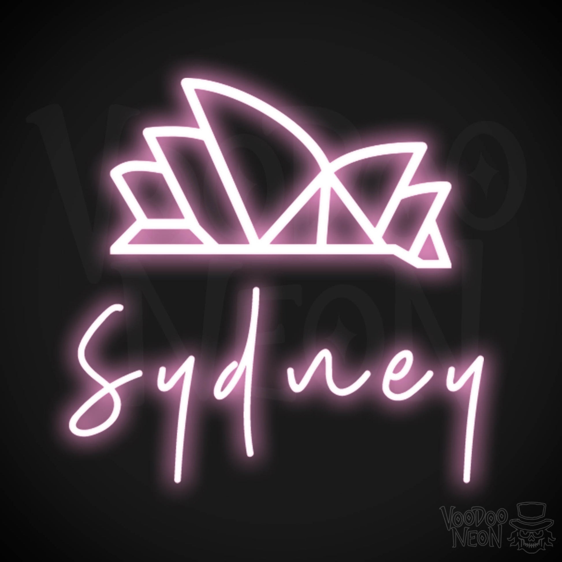 Sydney Neon Sign - Neon Sydney Sign - Wall Art - Color Light Pink