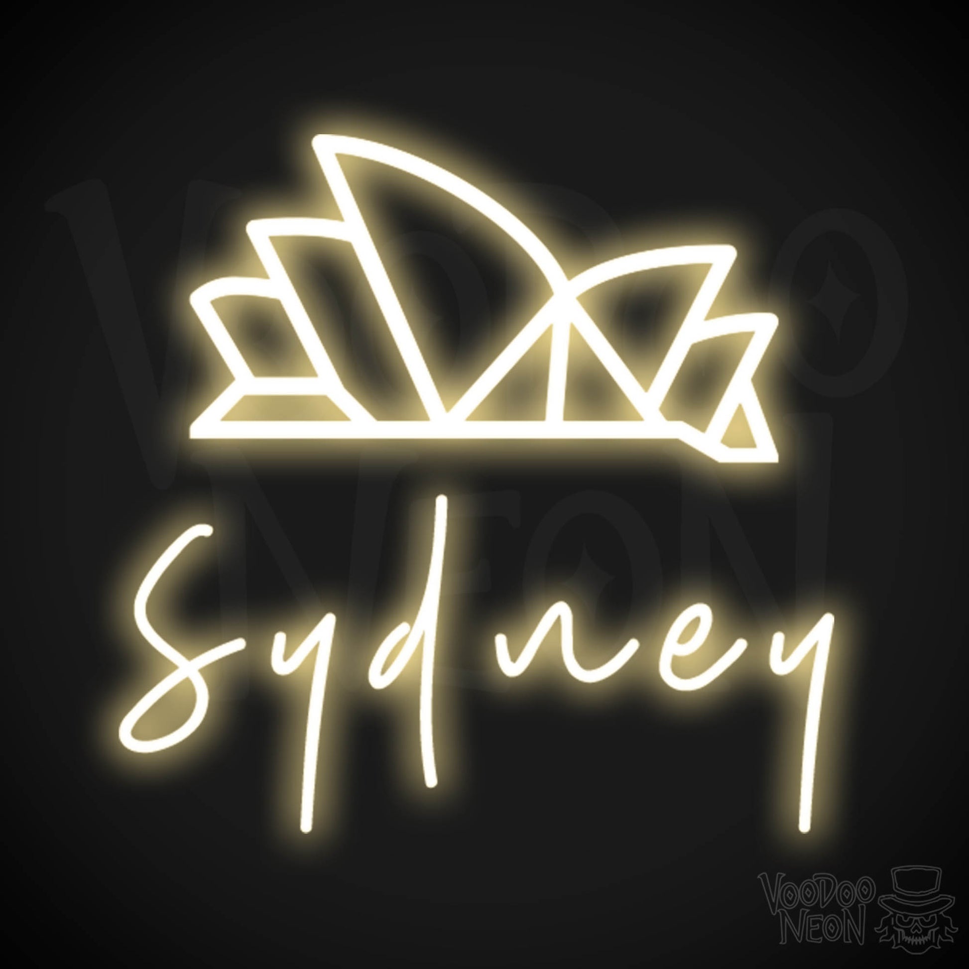 Sydney Neon Sign - Neon Sydney Sign - Wall Art - Color Warm White