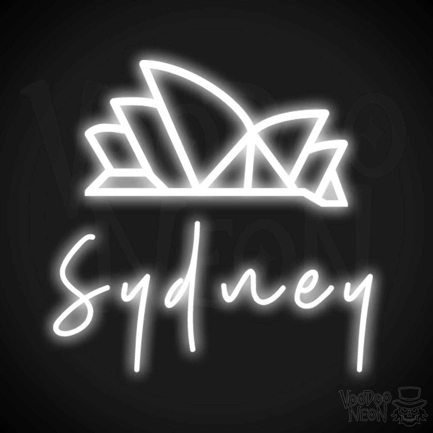 Sydney Neon Sign - Neon Sydney Sign - Wall Art - Color White