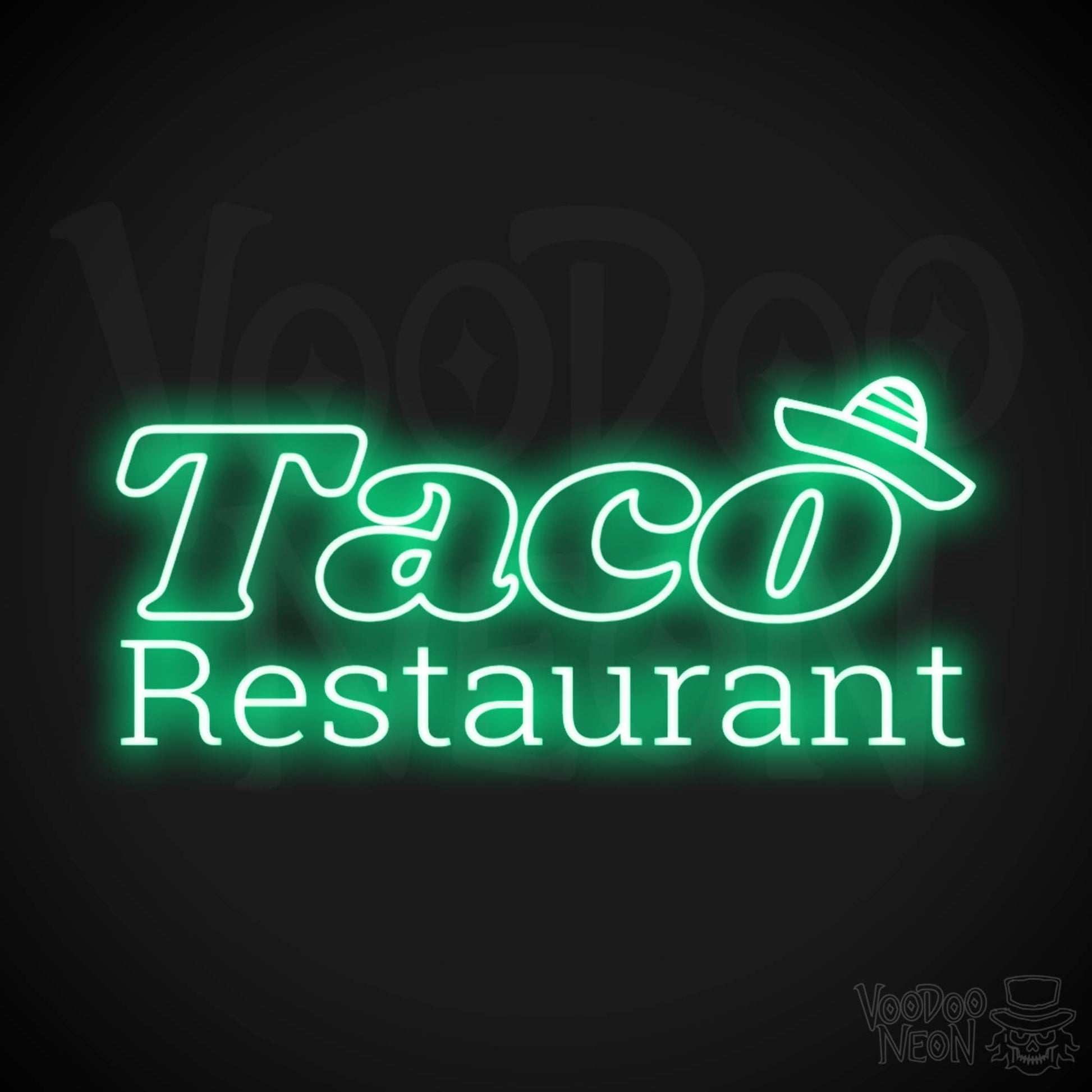 Taco Restaurant LED Neon - Green