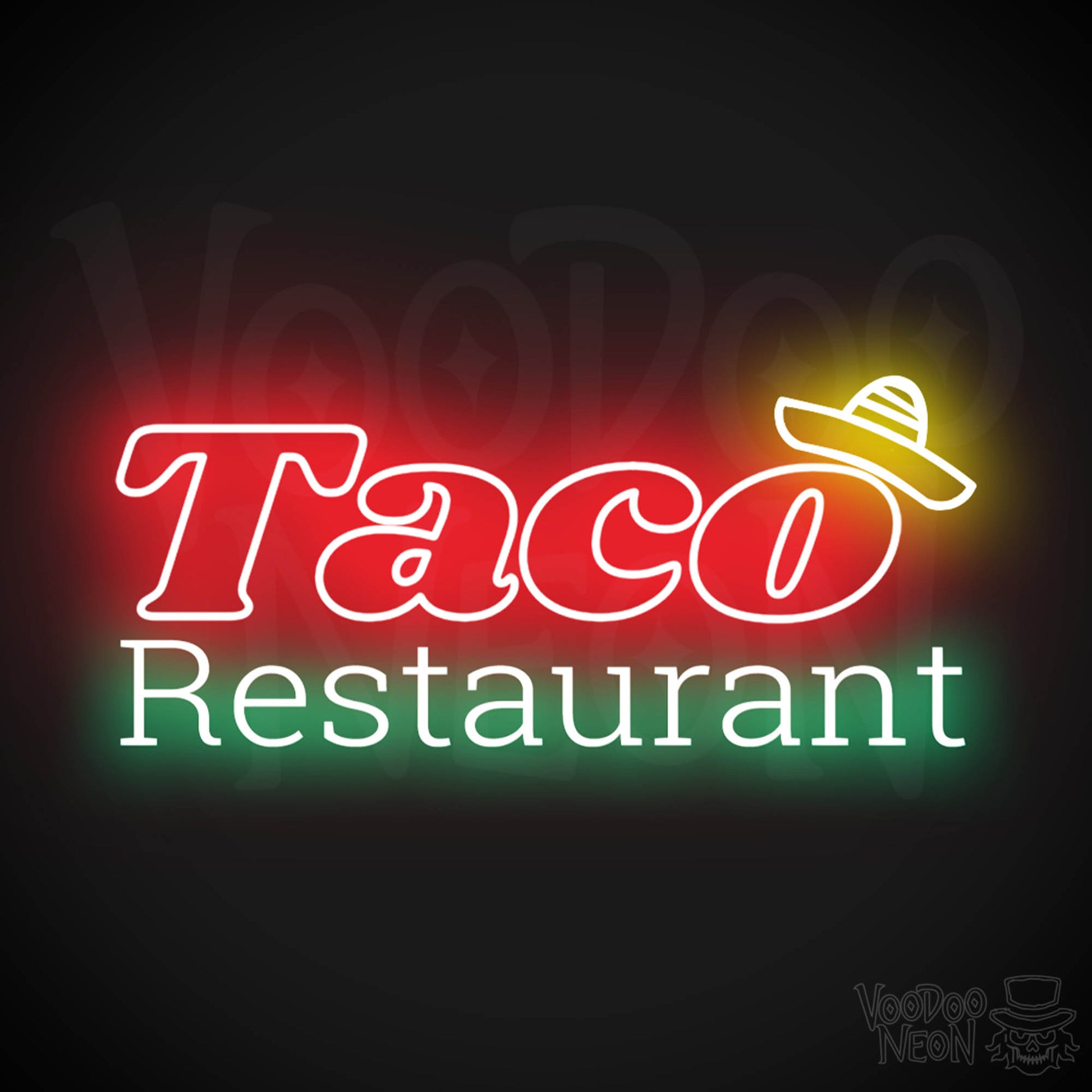 Taco Restaurant LED Neon - Multi-Color