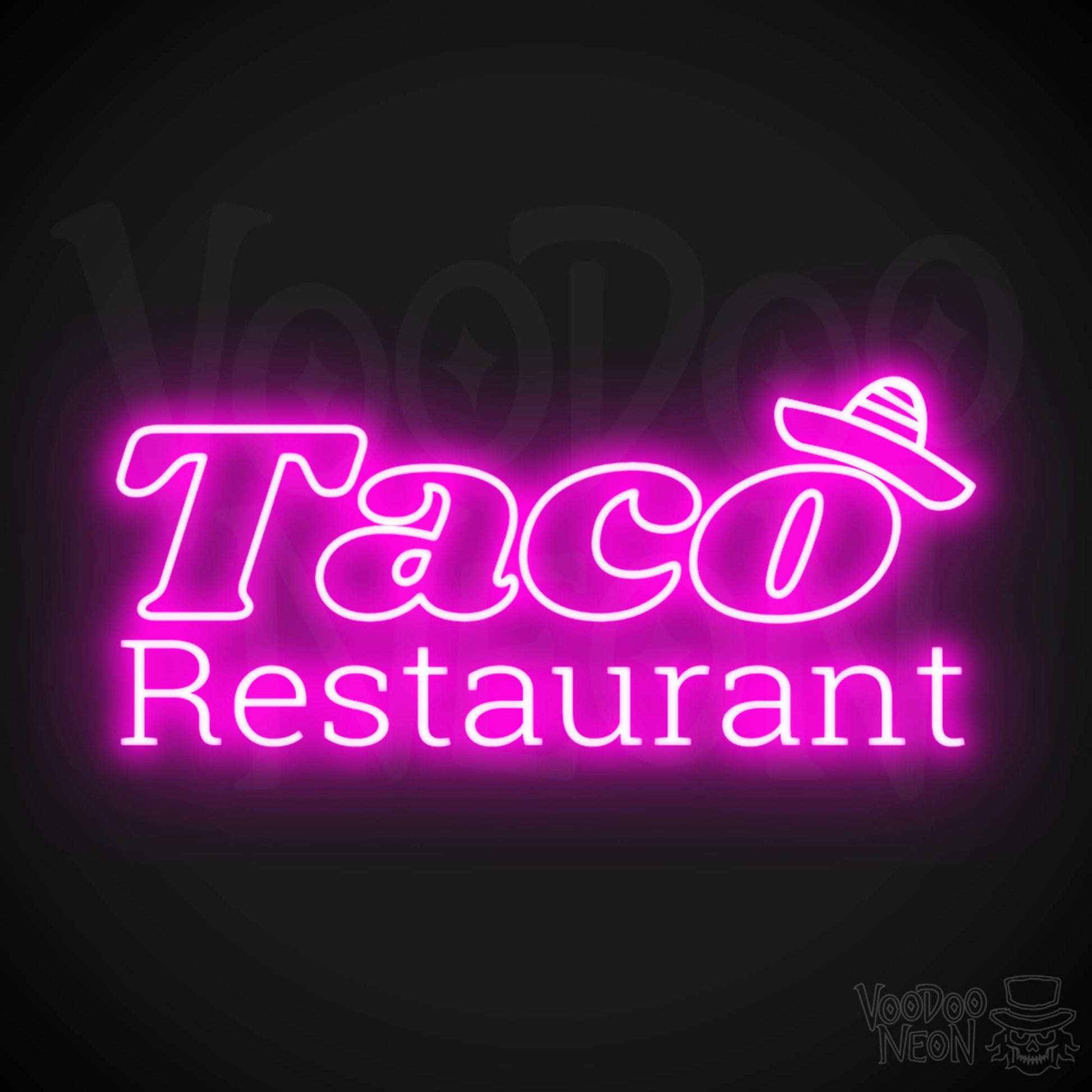 Taco Restaurant LED Neon - Pink