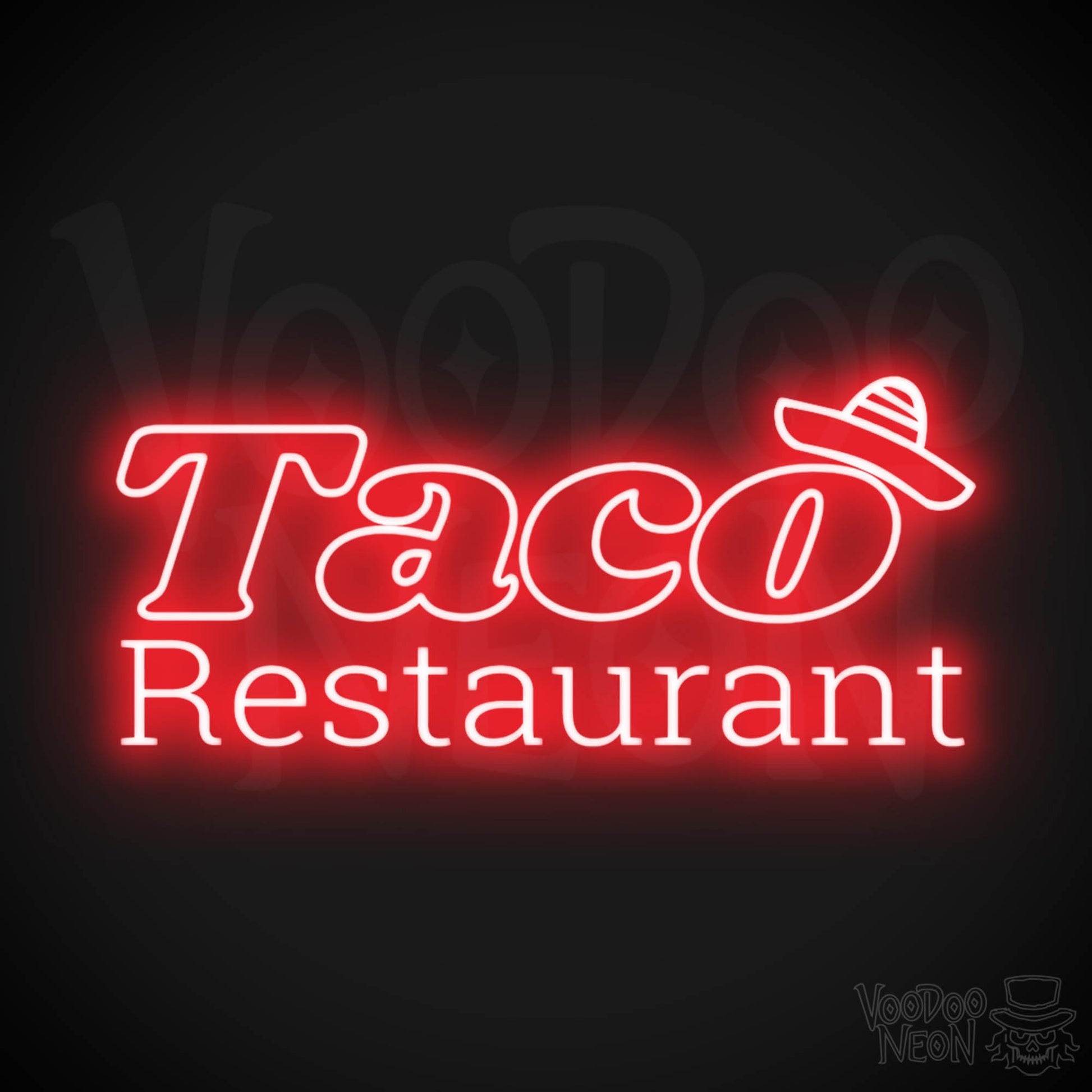 Taco Restaurant LED Neon - Red