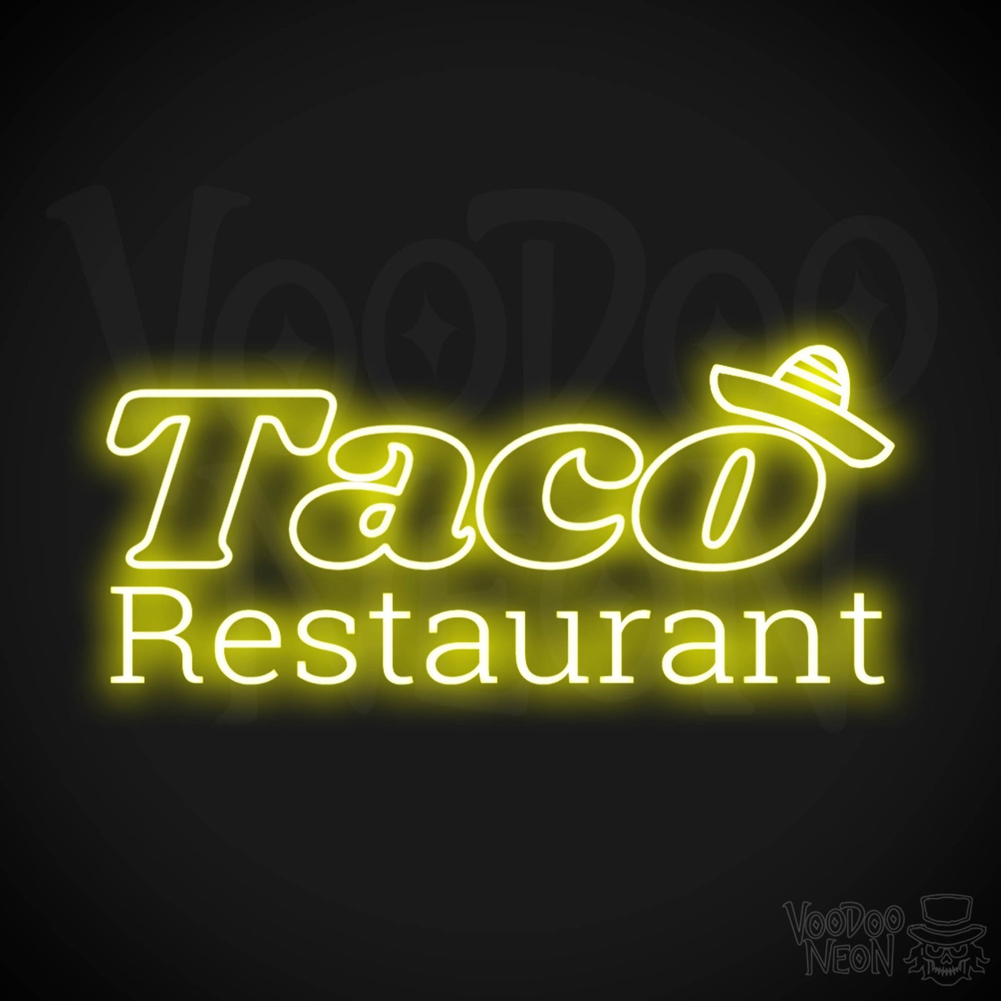Taco Restaurant LED Neon - Yellow