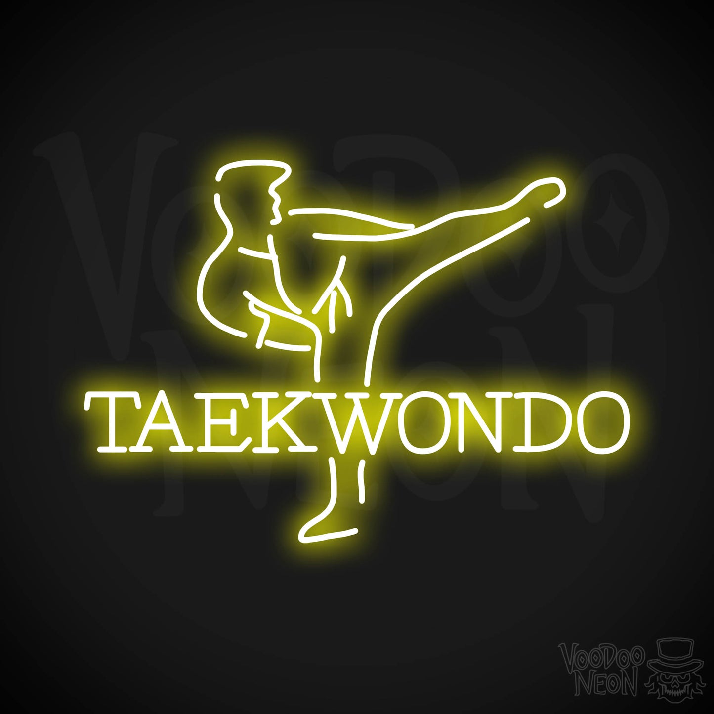 Taekwondo Neon Sign - Yellow