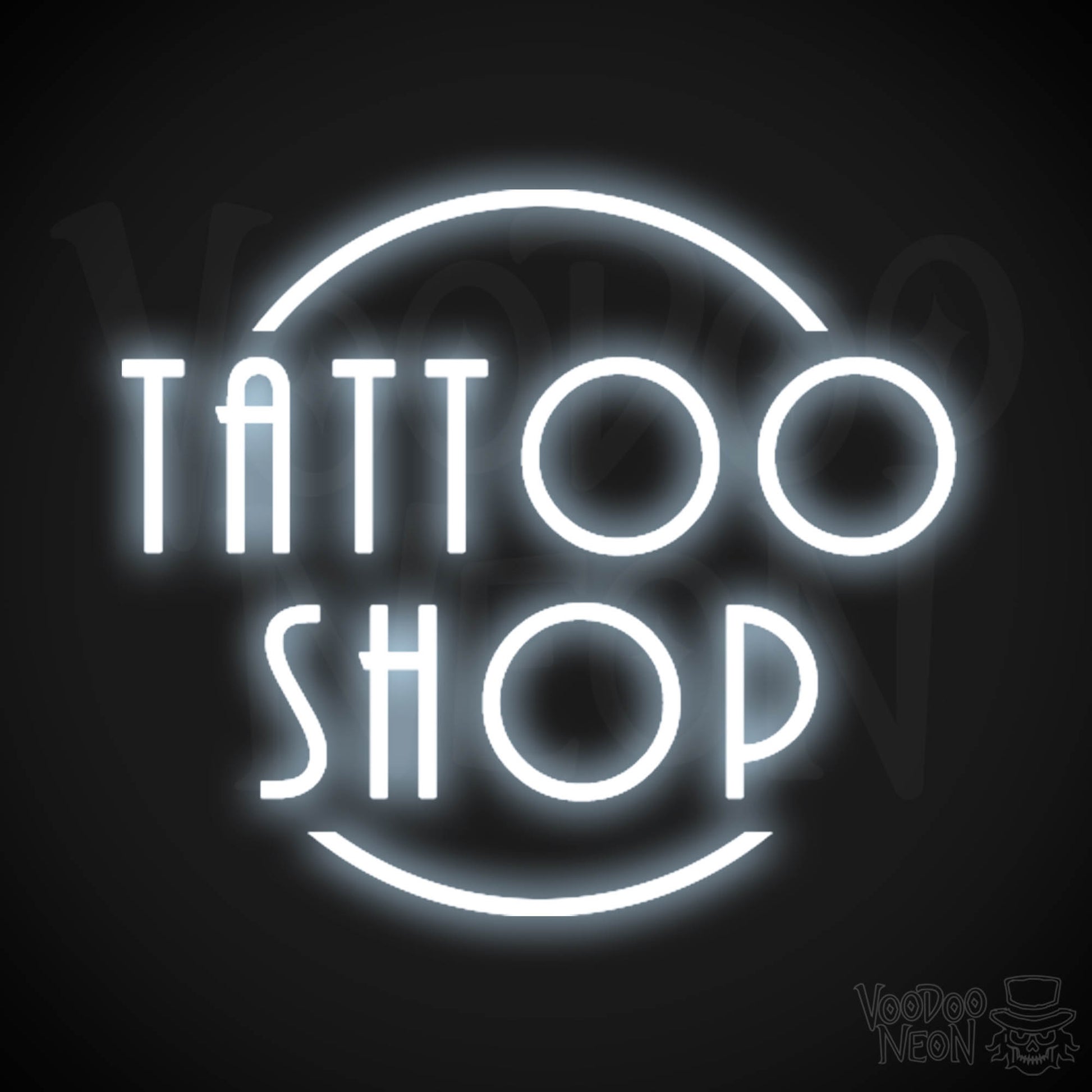 Tattoo Shop Neon Sign - Neon Tattoo Shop Sign - Tattoo Sign - Color Cool White
