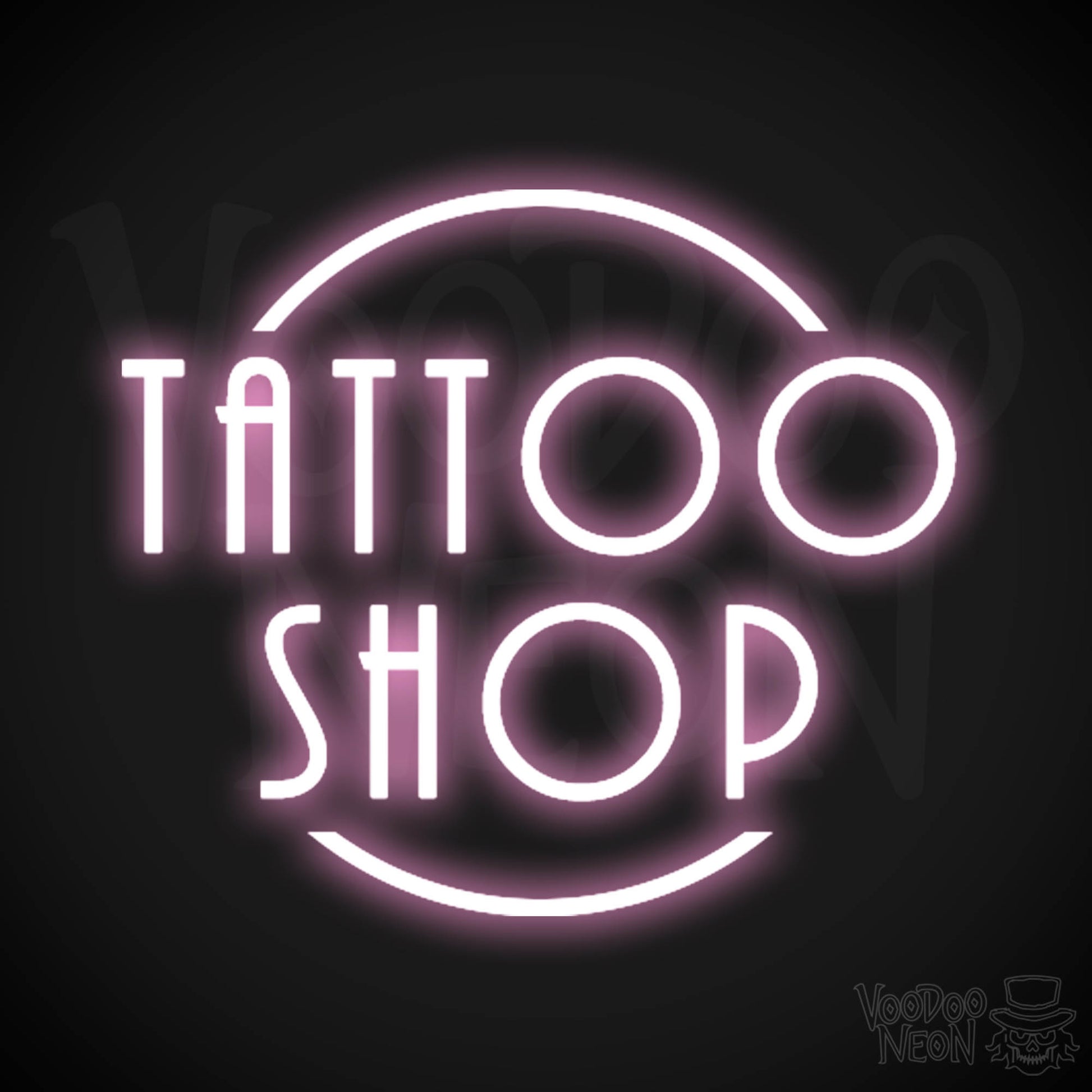 Tattoo Shop Neon Sign - Neon Tattoo Shop Sign - Tattoo Sign - Color Light Pink