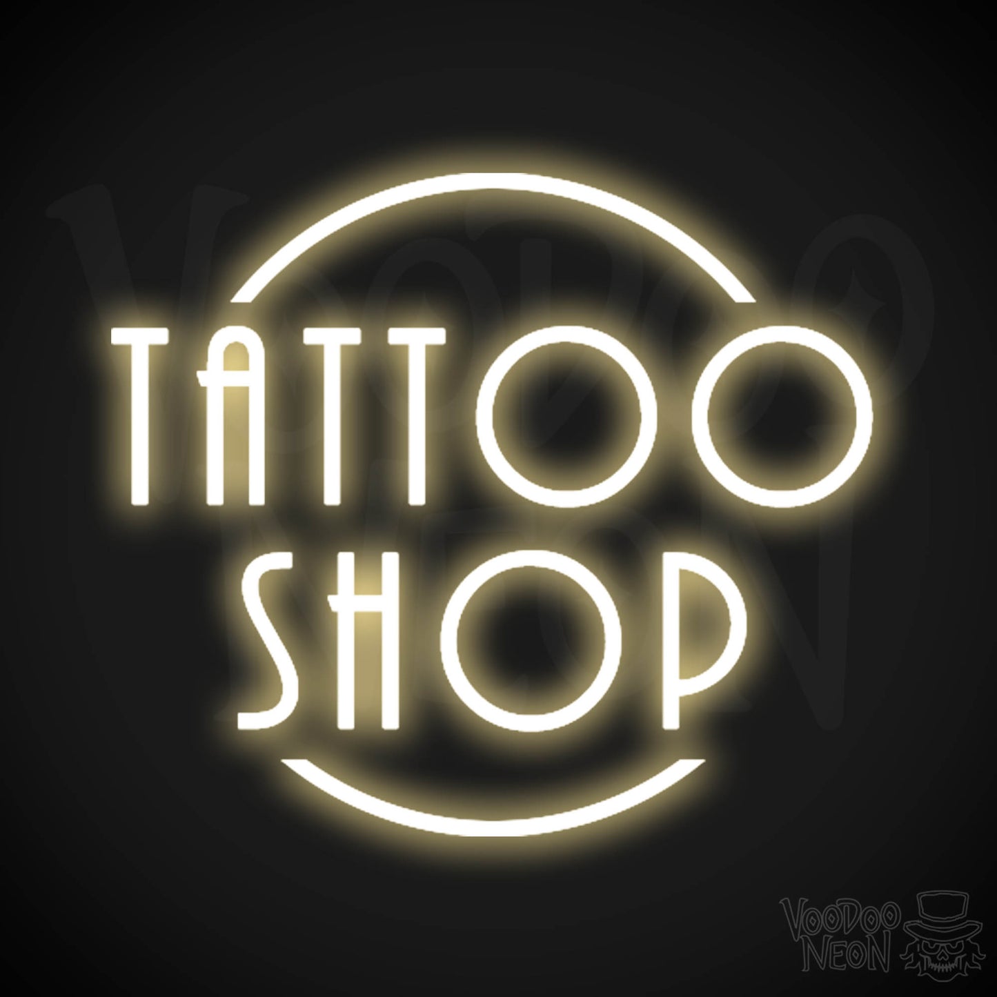 Tattoo Shop Neon Sign - Neon Tattoo Shop Sign - Tattoo Sign - Color Warm White