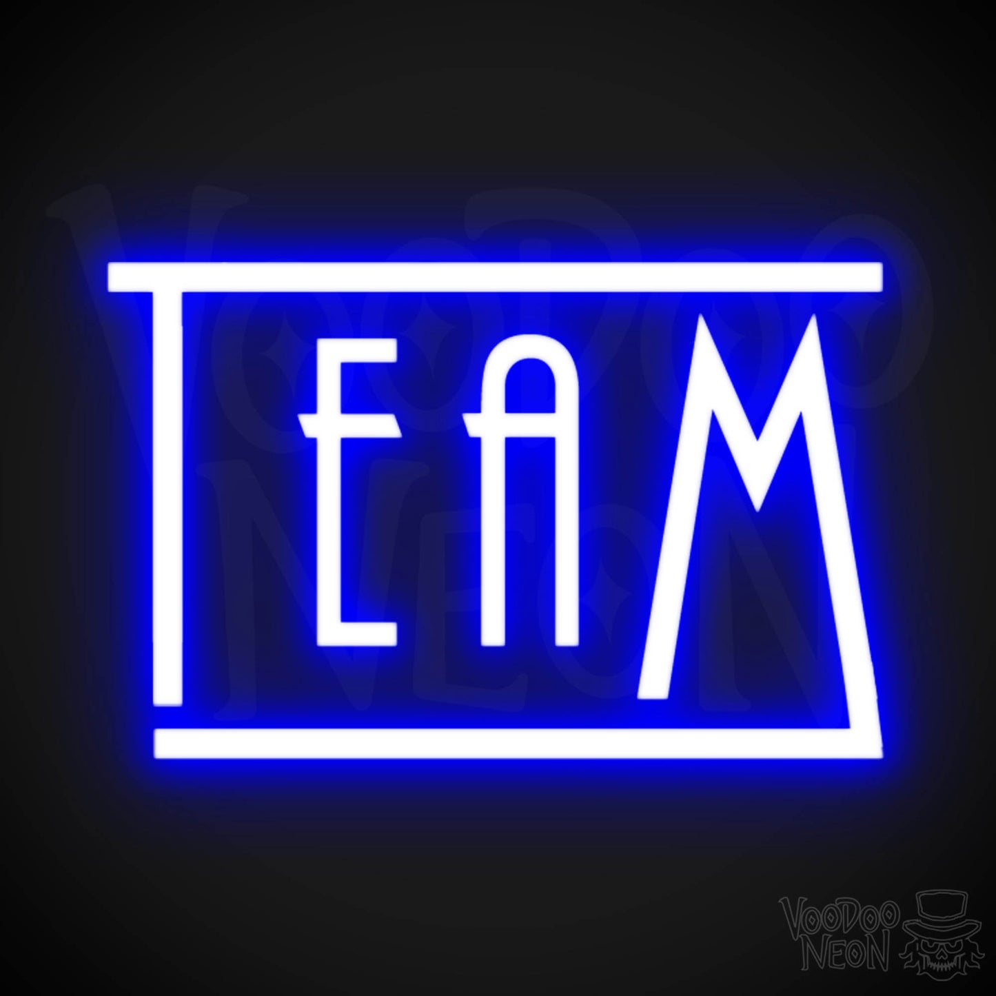 Team Neon Sign - Neon Team Sign - Color Dark Blue