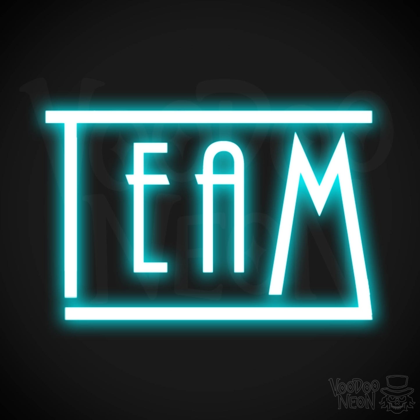 Team Neon Sign - Neon Team Sign - Color Ice Blue