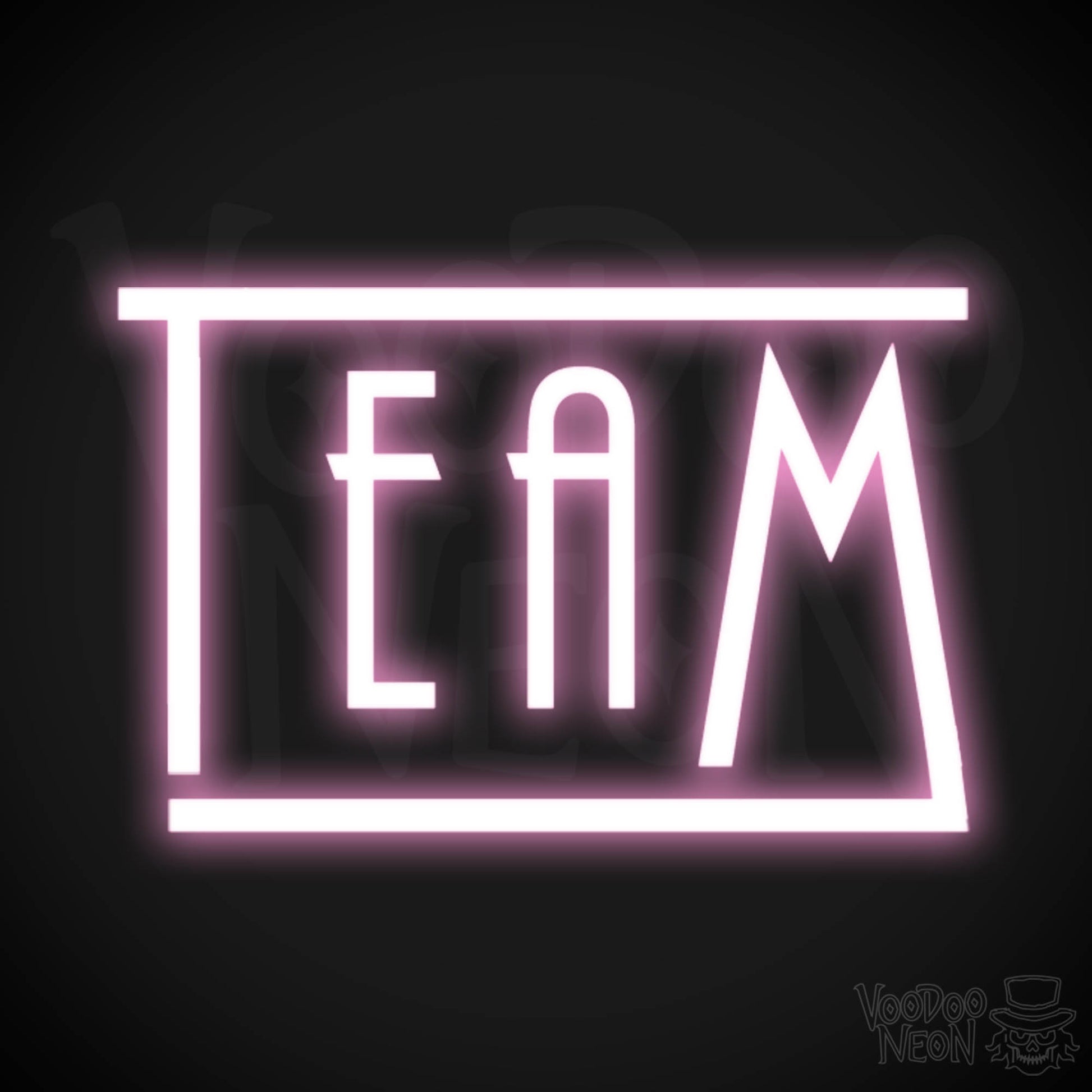 Team Neon Sign - Neon Team Sign - Color Light Pink