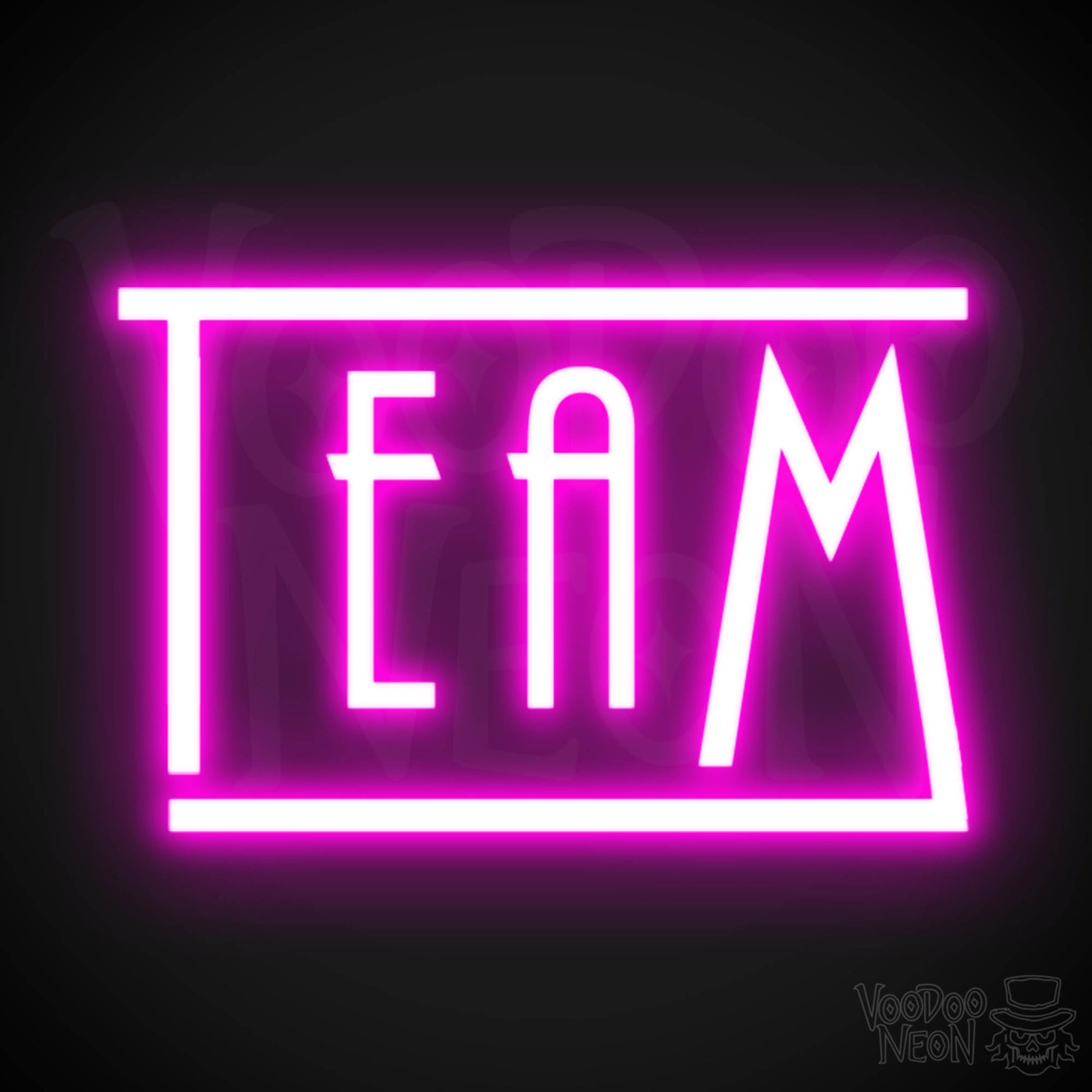 Team Neon Sign - Neon Team Sign - Color Pink