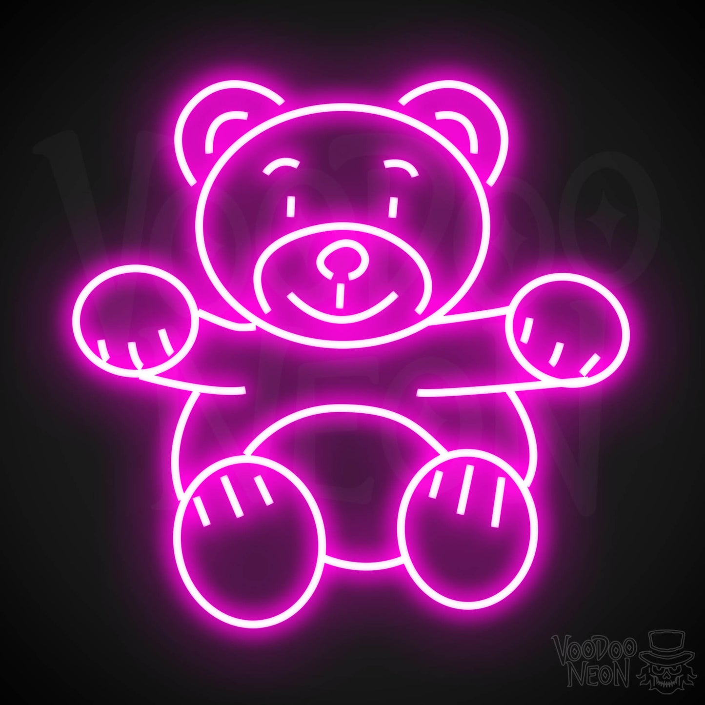 Neon Teddy Bear Sign - Teddy Bear Neon Sign - Wall Art - Teddy Bear Light Sign - Color Pink